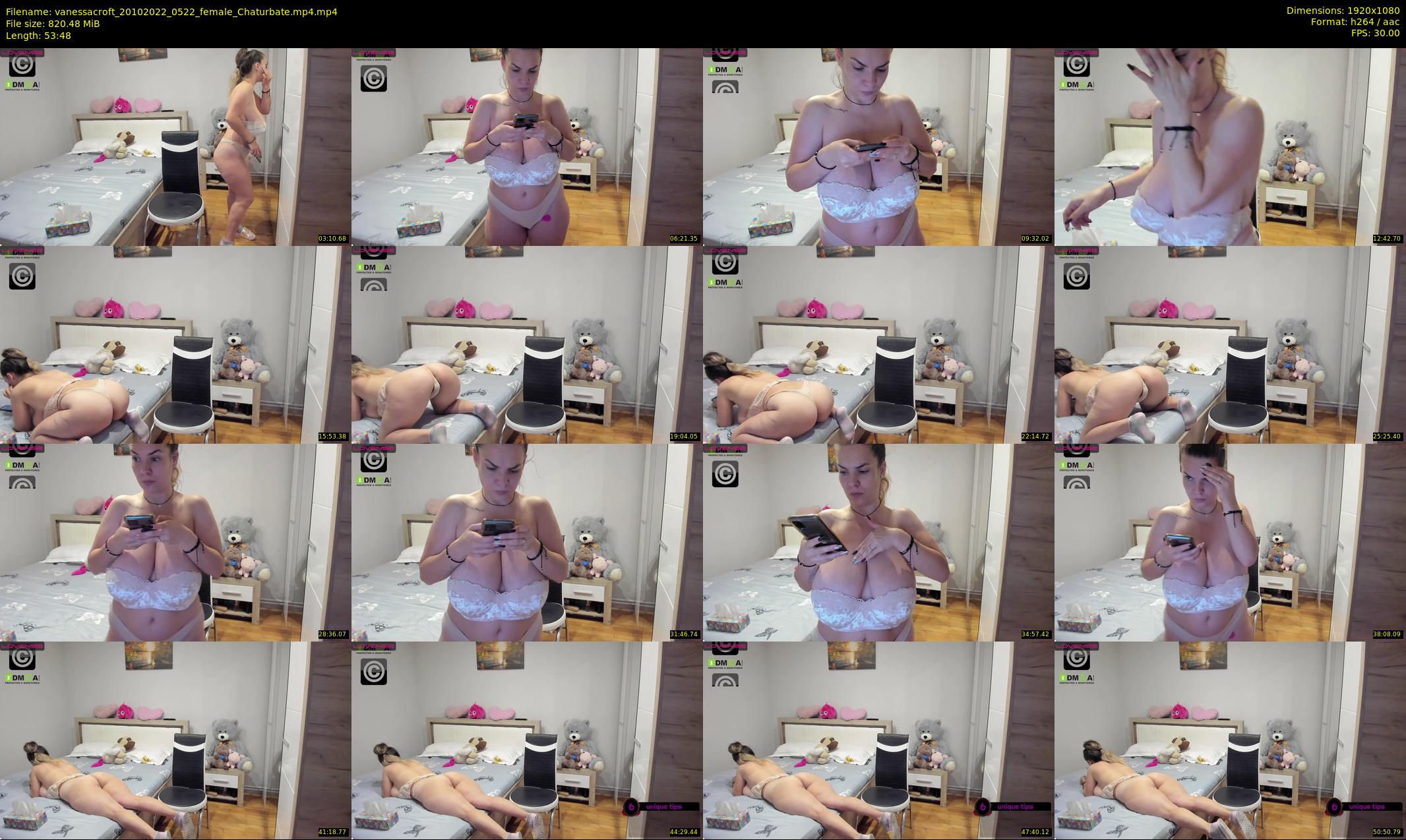 vanessacroft — 54 minute Chaturbate female cam show recording, 1080p, Oct 20, 2022