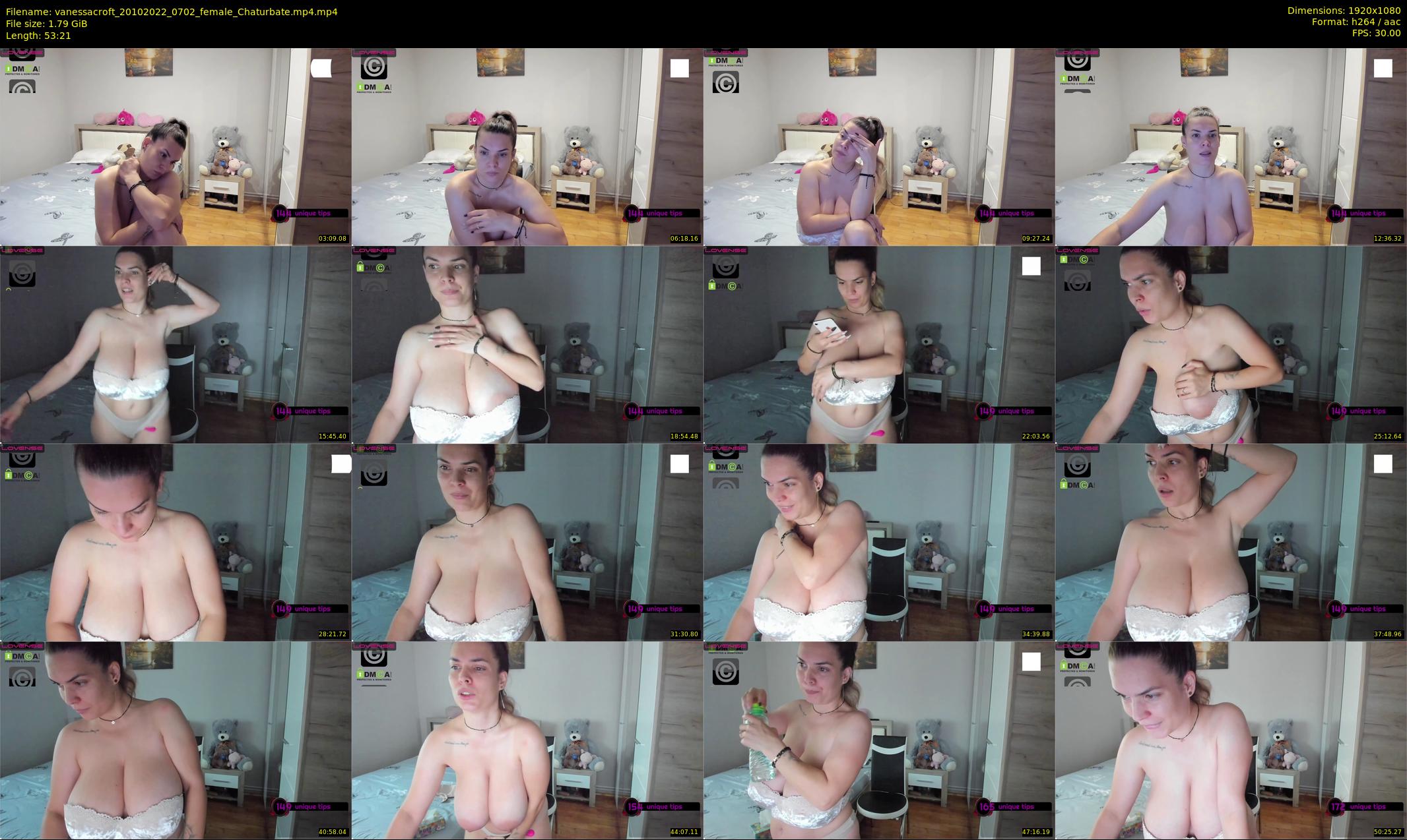 vanessacroft — 54 minute Chaturbate female cam show recording, 1080p, Oct 20, 2022