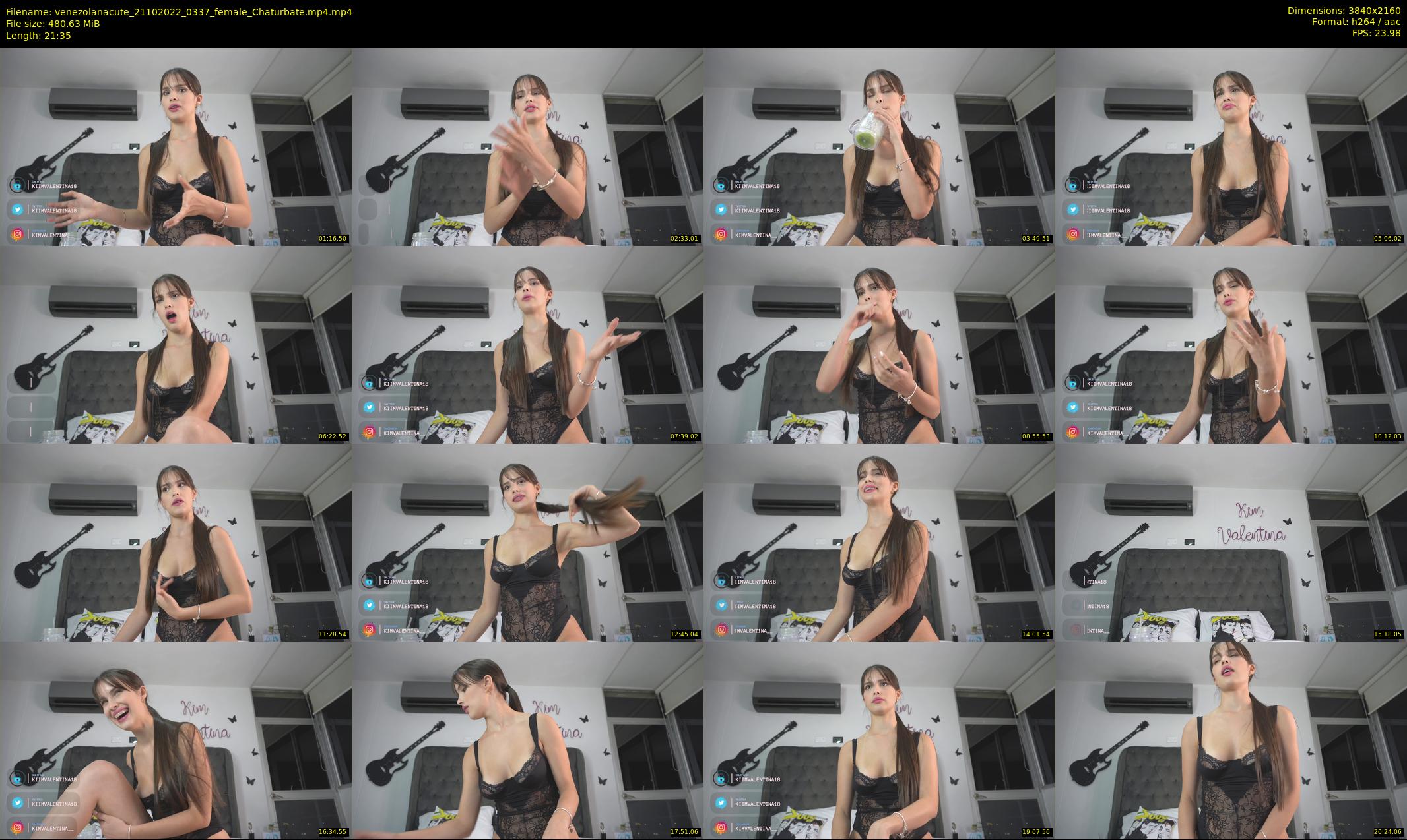 venezolanacute — 22 minute Chaturbate female cam show recording, 4K, Oct 21, 2022