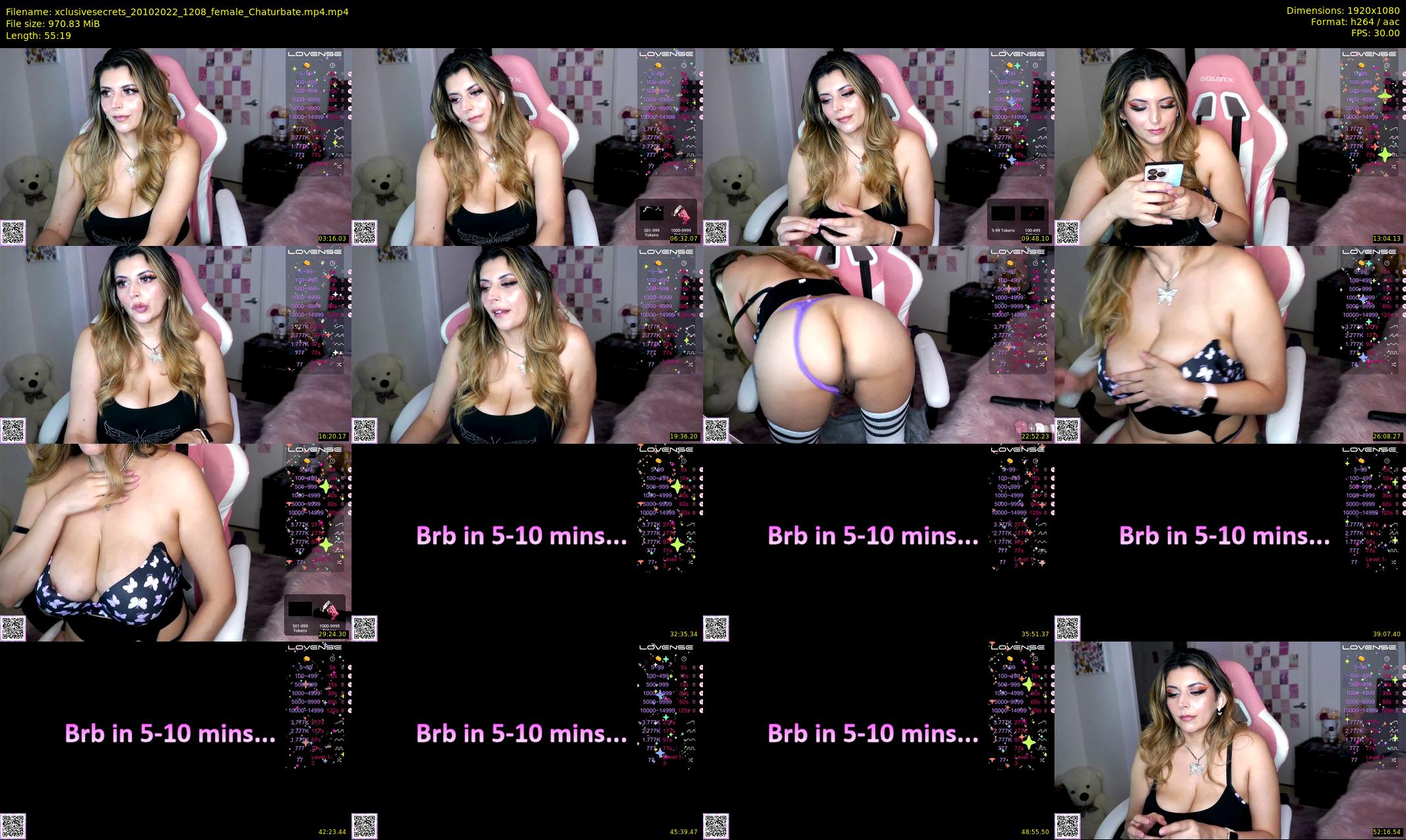 xclusivesecrets — 56 minute Chaturbate female cam show recording, 1080p, Oct 20, 2022