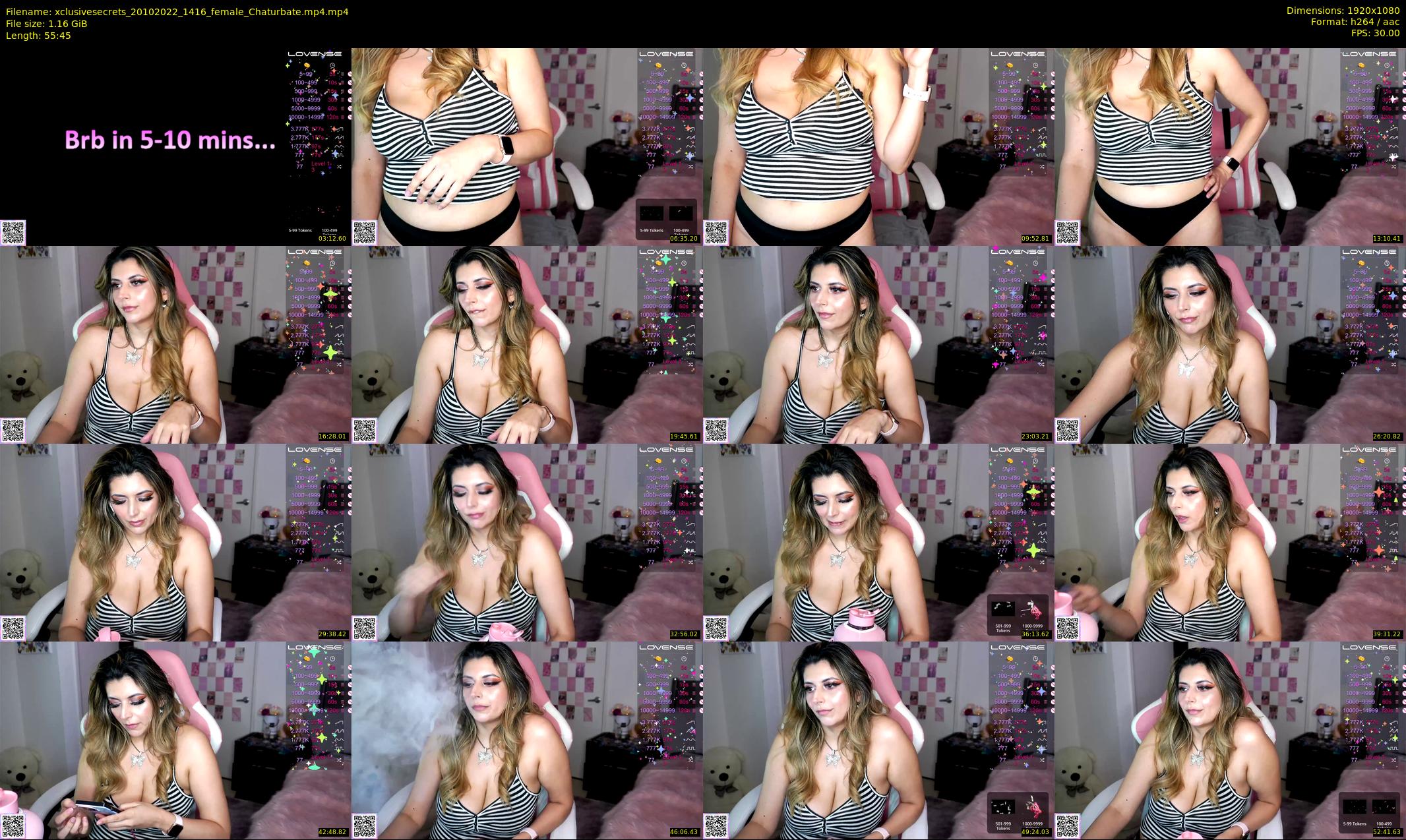 xclusivesecrets — 56 minute Chaturbate female cam show recording, 1080p, Oct 20, 2022