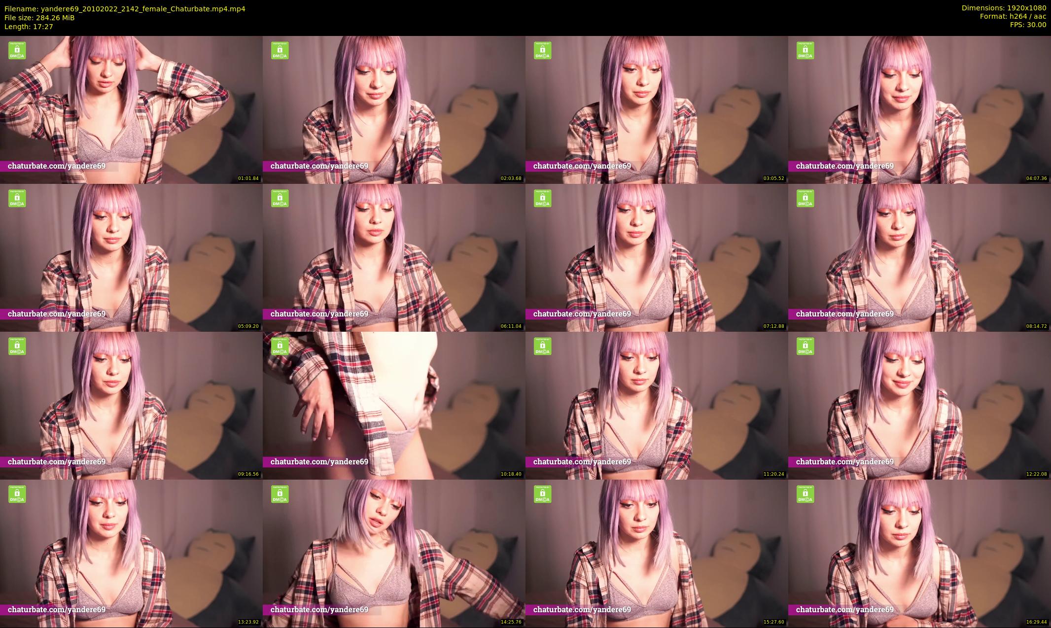 yandere69 — 18 minute Chaturbate female cam show recording, 1080p, Oct 20, 2022