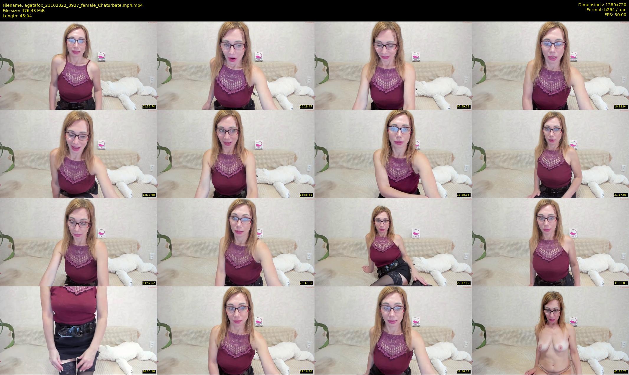 agatafox — 46 minute Chaturbate female cam show recording, 720p, Oct 21, 2022