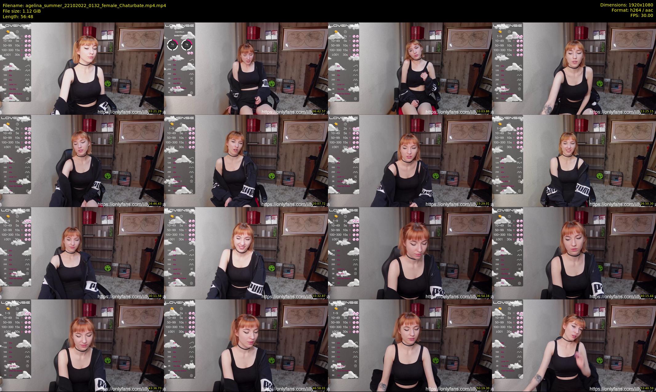 agelina_summer — 57 minute Chaturbate female cam show recording, 1080p, Oct 22, 2022