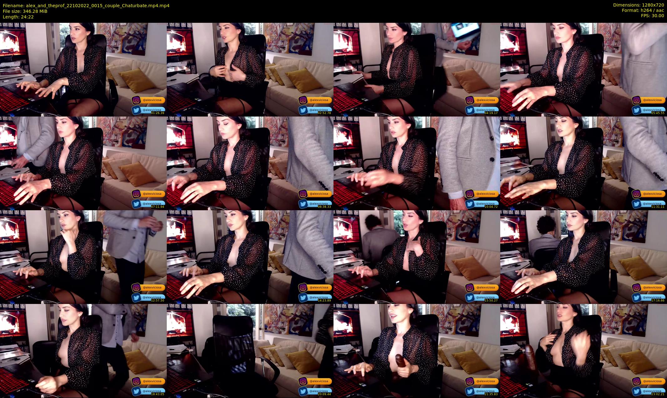 alex_and_theprof — 25 minute Chaturbate couple cam show recording, 720p, Oct 22, 2022