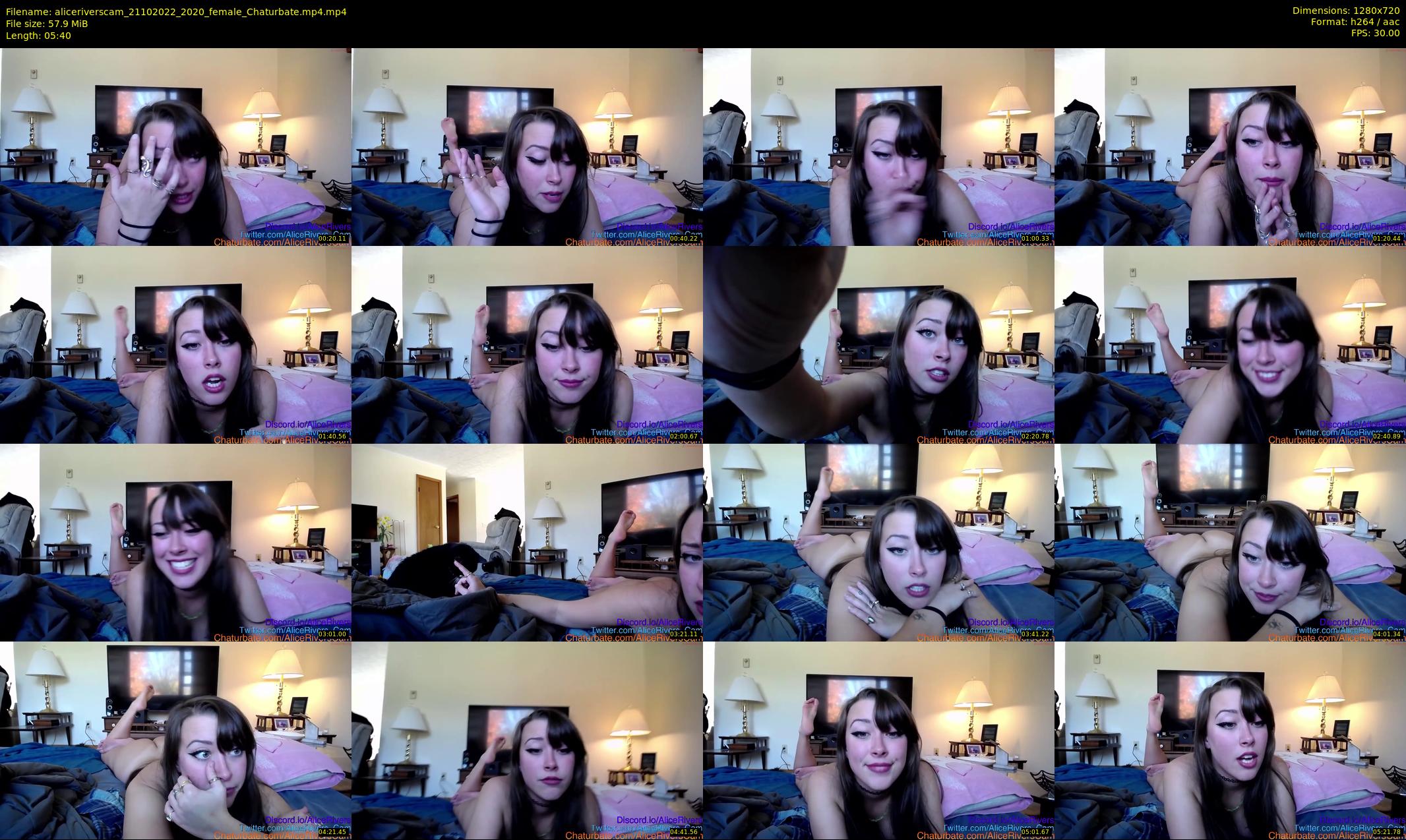 aliceriverscam — 6 minute Chaturbate female cam show recording, 720p, Oct 21, 2022