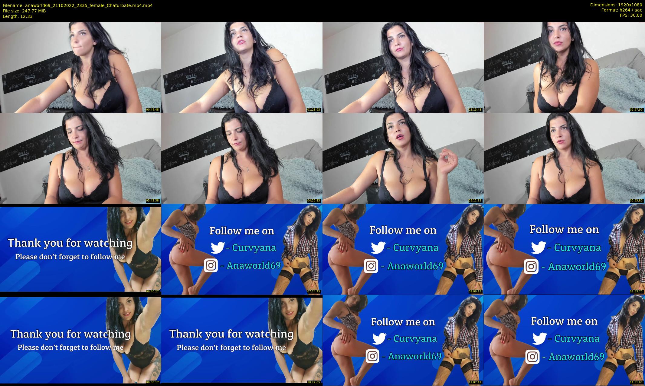 anaworld69 — 13 minute Chaturbate female cam show recording, 1080p, Oct 21, 2022