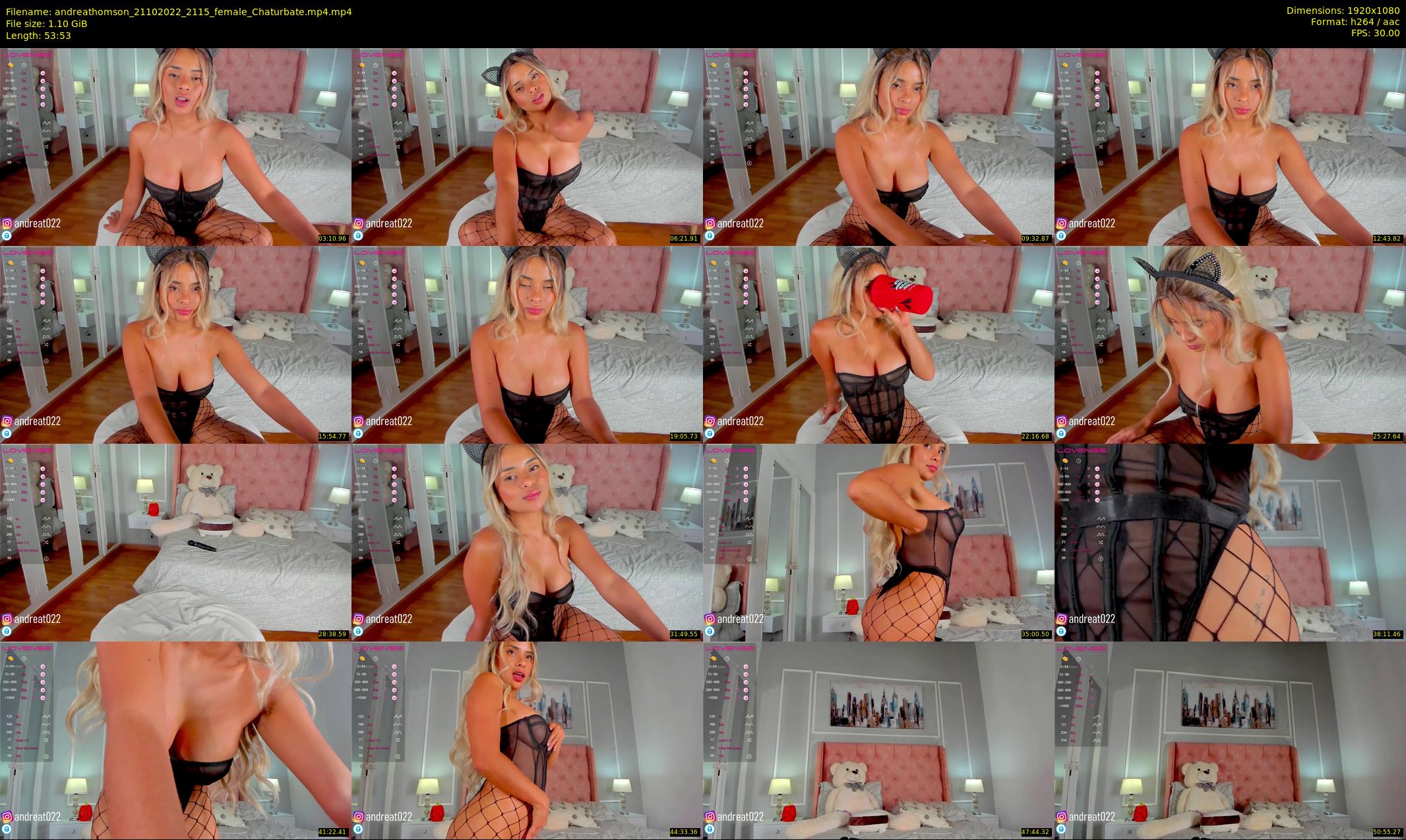 andreathomson — 54 minute Chaturbate female cam show recording, 1080p, Oct 21, 2022