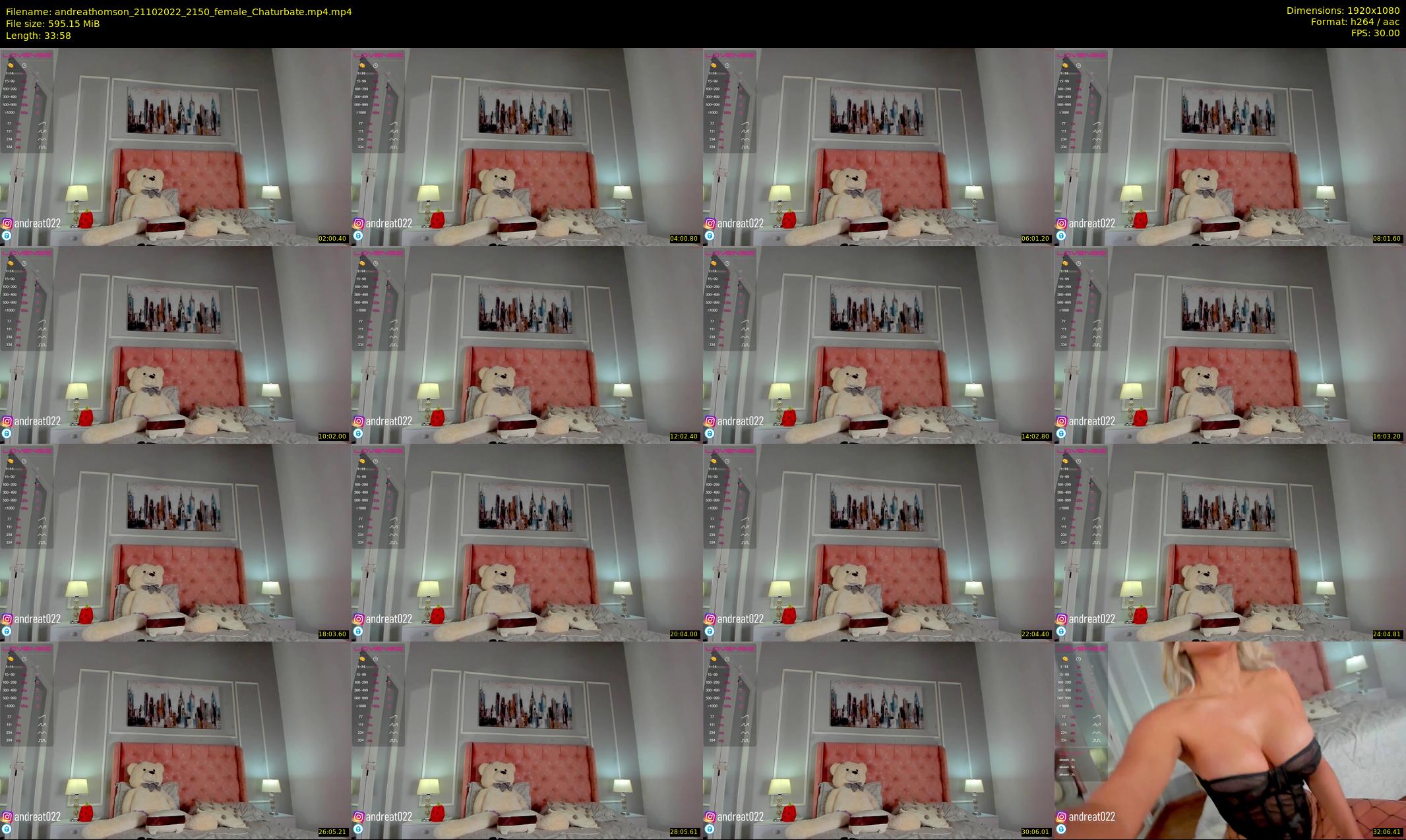 andreathomson — 34 minute Chaturbate female cam show recording, 1080p, Oct 21, 2022