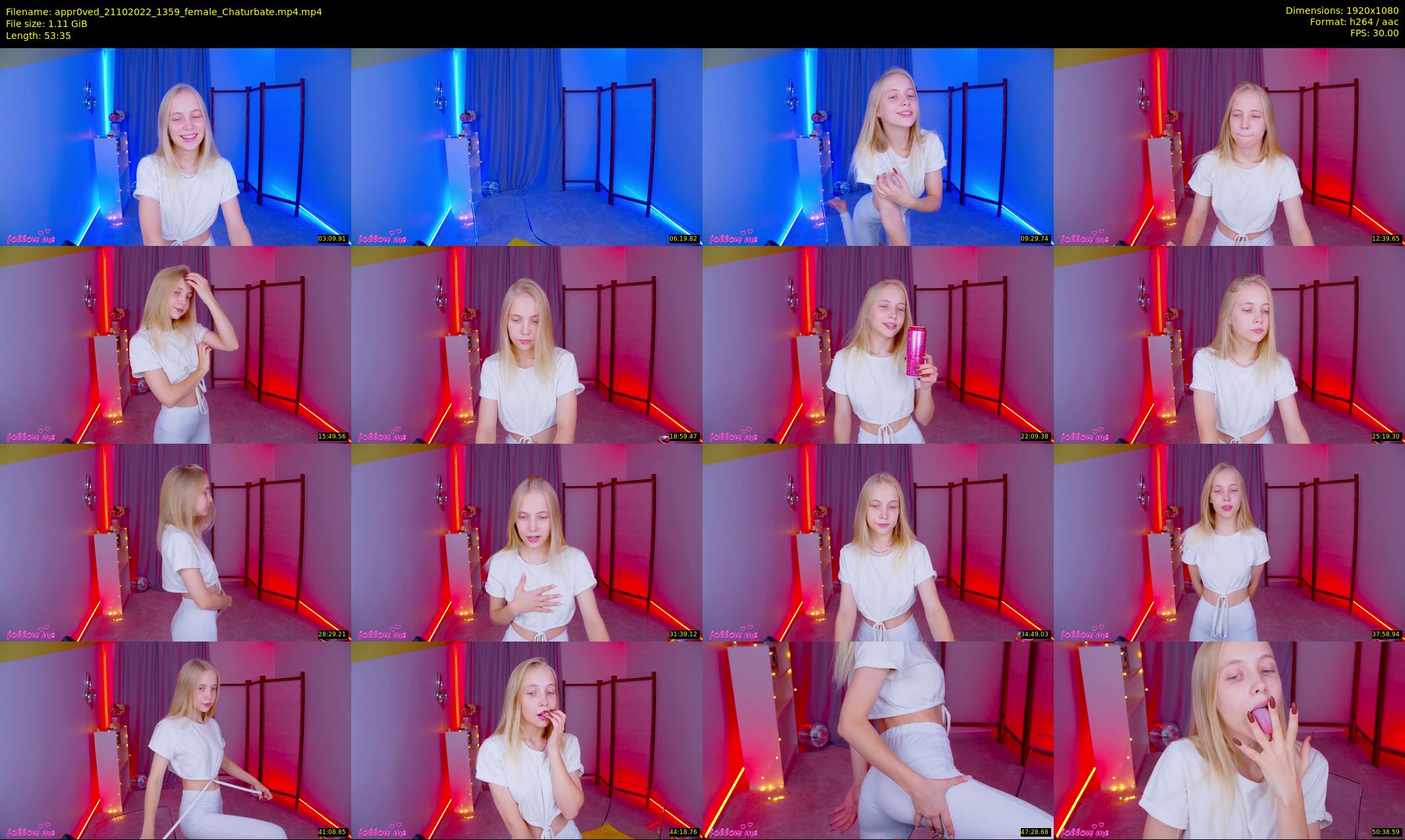 appr0ved — 54 minute Chaturbate female cam show recording, 1080p, Oct 21, 2022