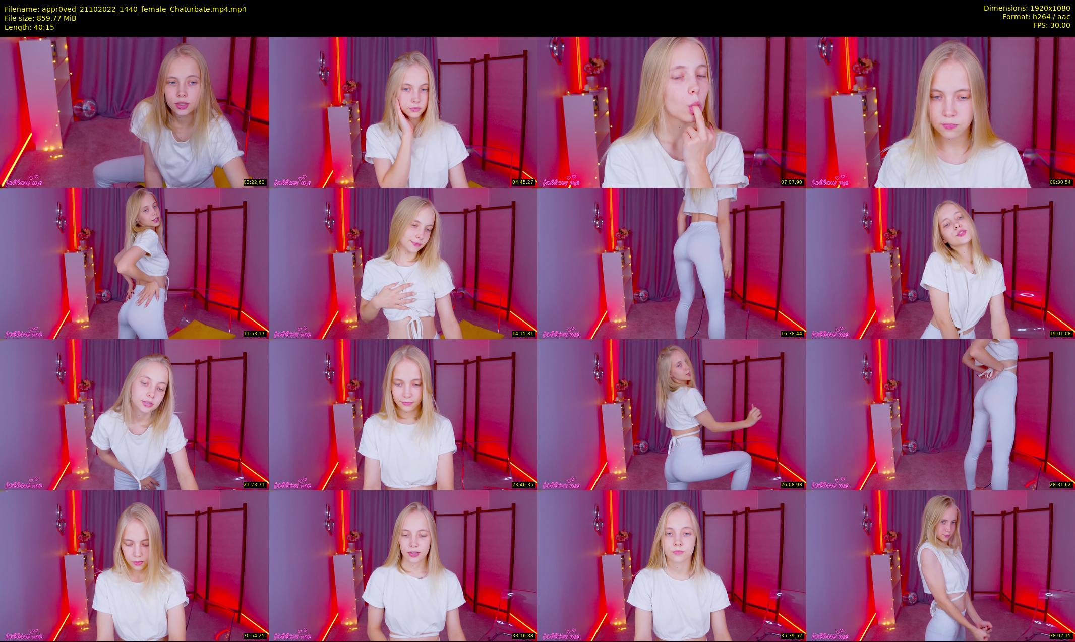 appr0ved — 41 minute Chaturbate female cam show recording, 1080p, Oct 21, 2022