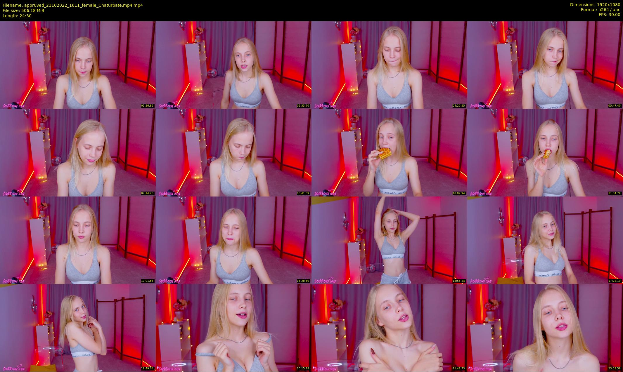 appr0ved — 25 minute Chaturbate female cam show recording, 1080p, Oct 21, 2022