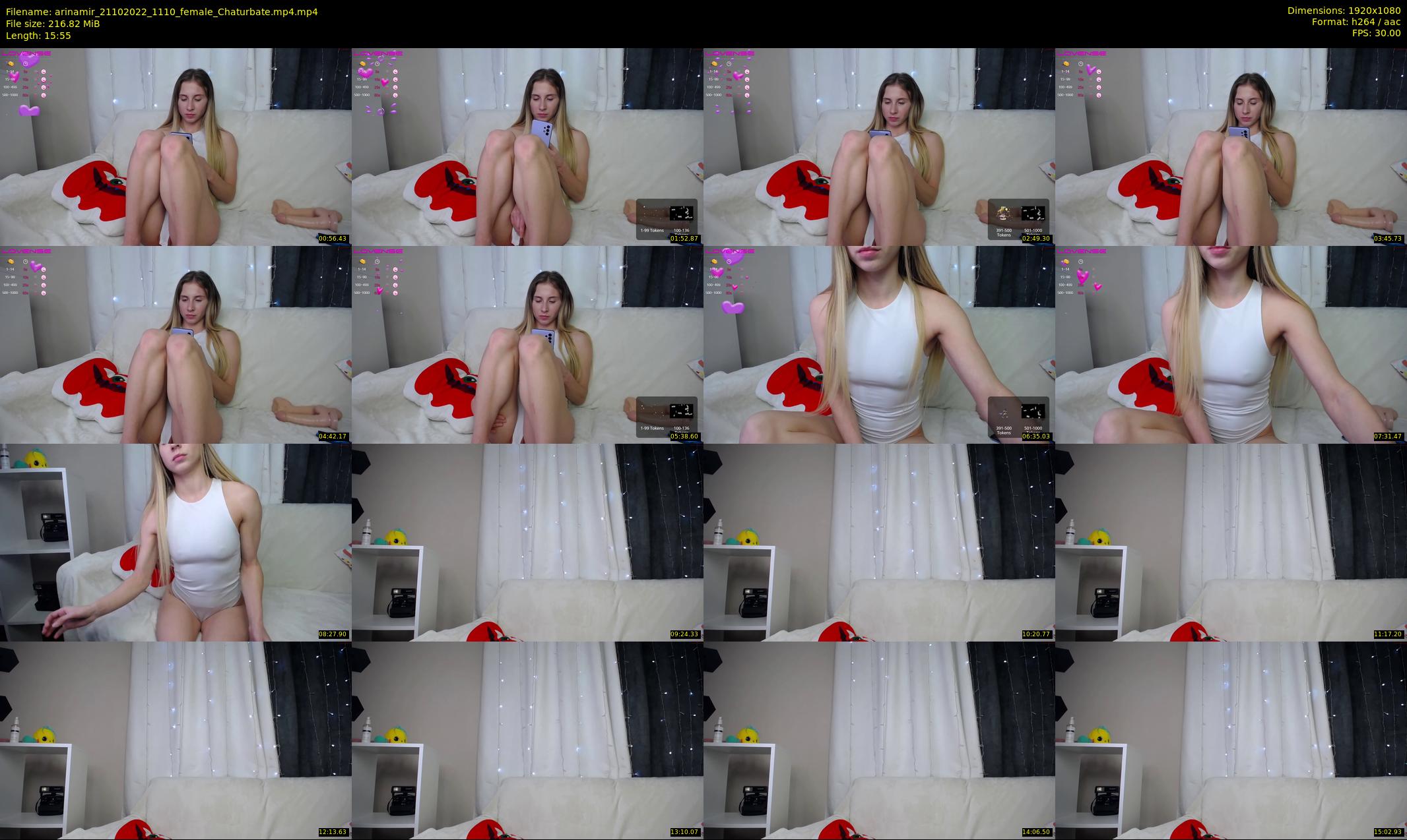 arinamir — 16 minute Chaturbate female cam show recording, 1080p, Oct 21, 2022