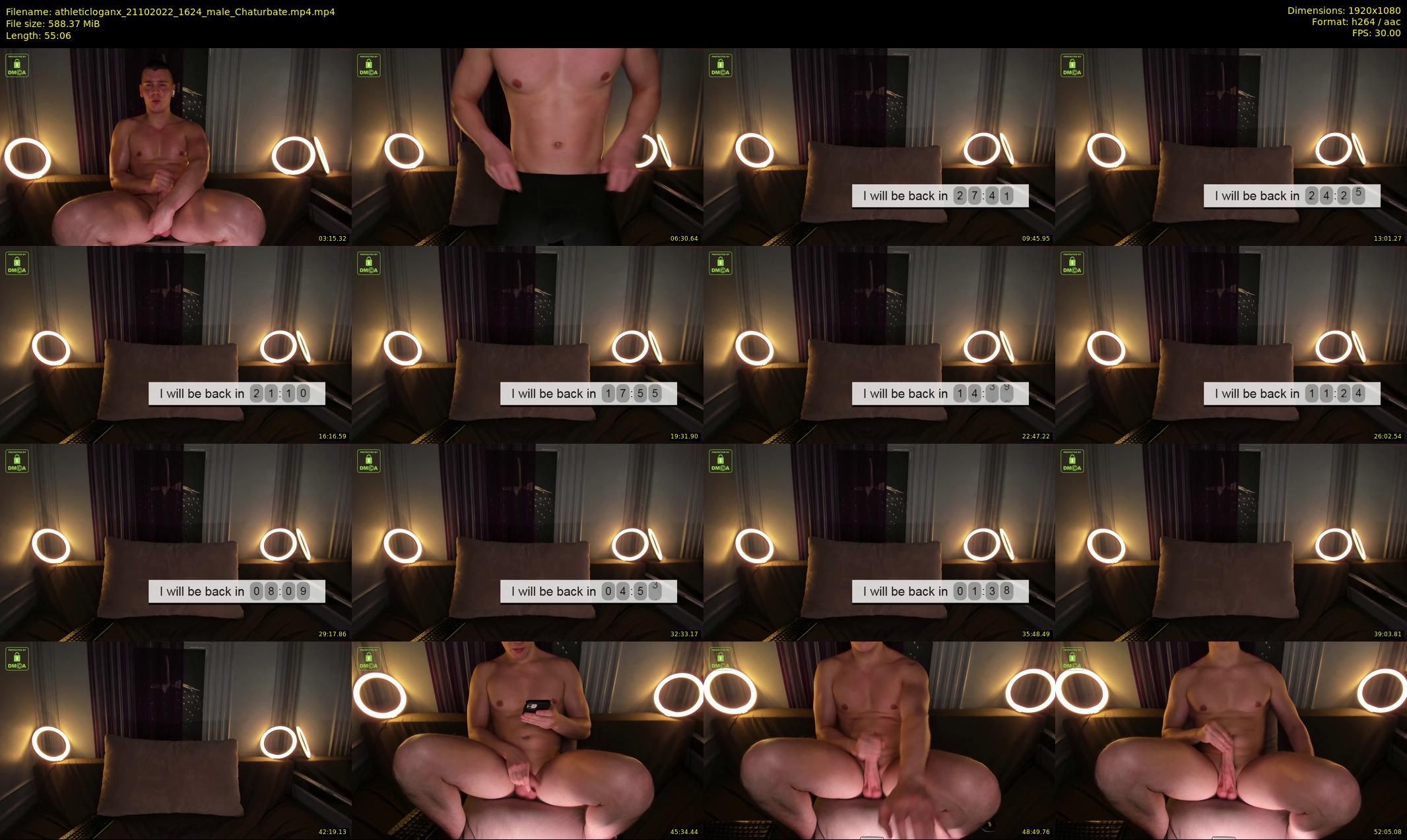 athleticloganx — 56 minute Chaturbate male cam show recording, 1080p, Oct 21, 2022