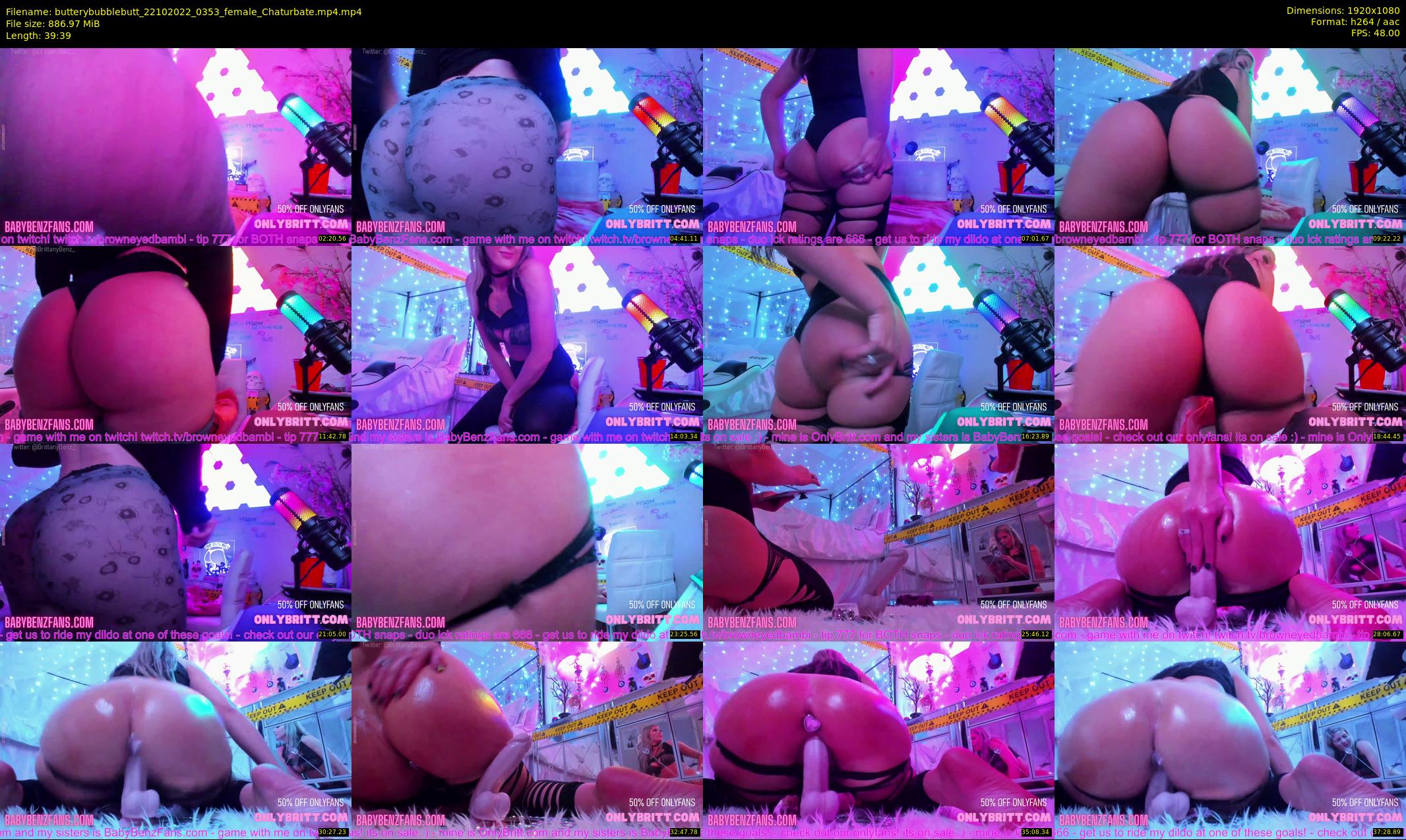 butterybubblebutt — 40 minute Chaturbate couple cam show recording, 1080p, Oct 22, 2022