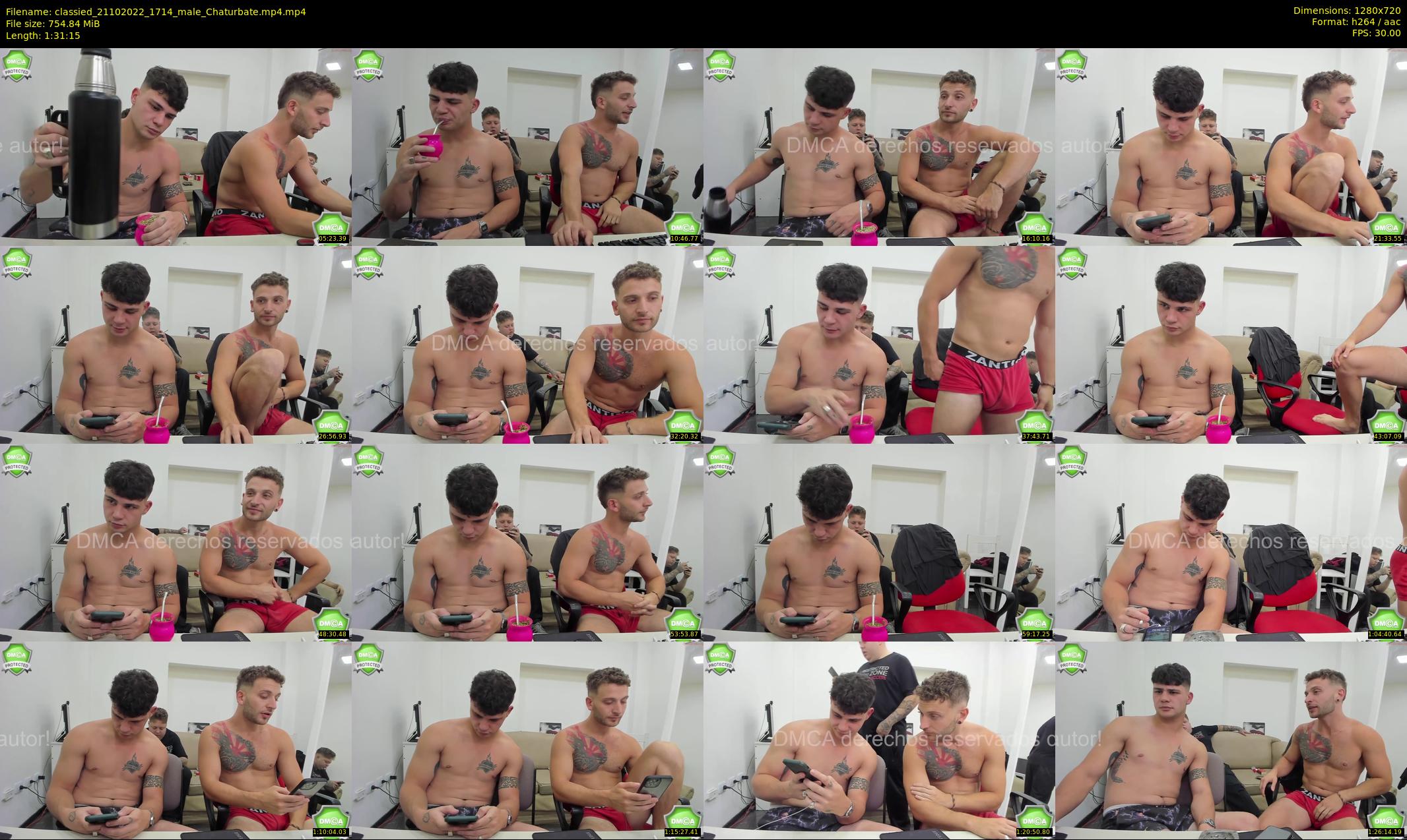 classied — 92 minute Chaturbate male cam show recording, 720p, Oct 21, 2022
