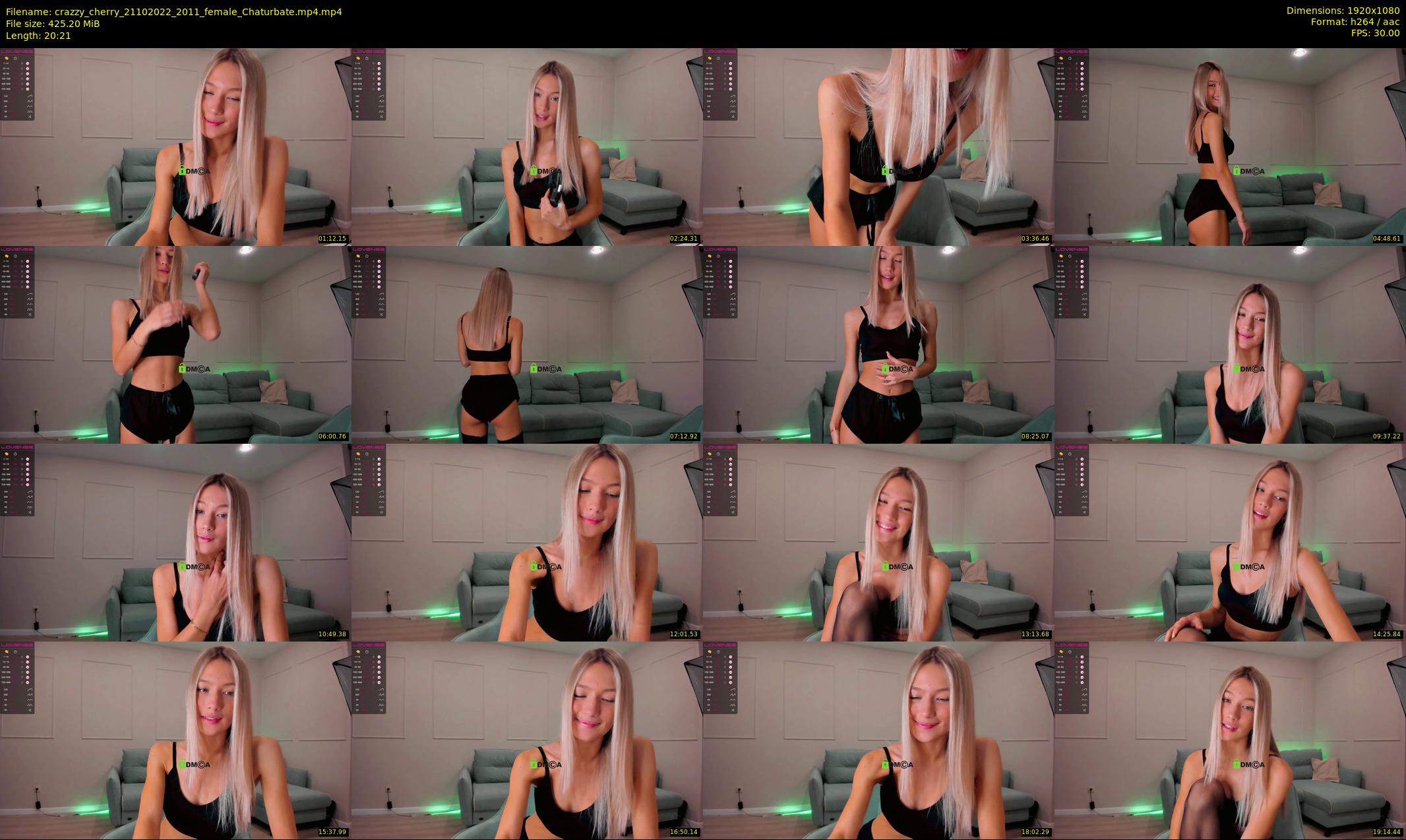 crazzy_cherry — 21 minute Chaturbate female cam show recording, 1080p, Oct 21, 2022