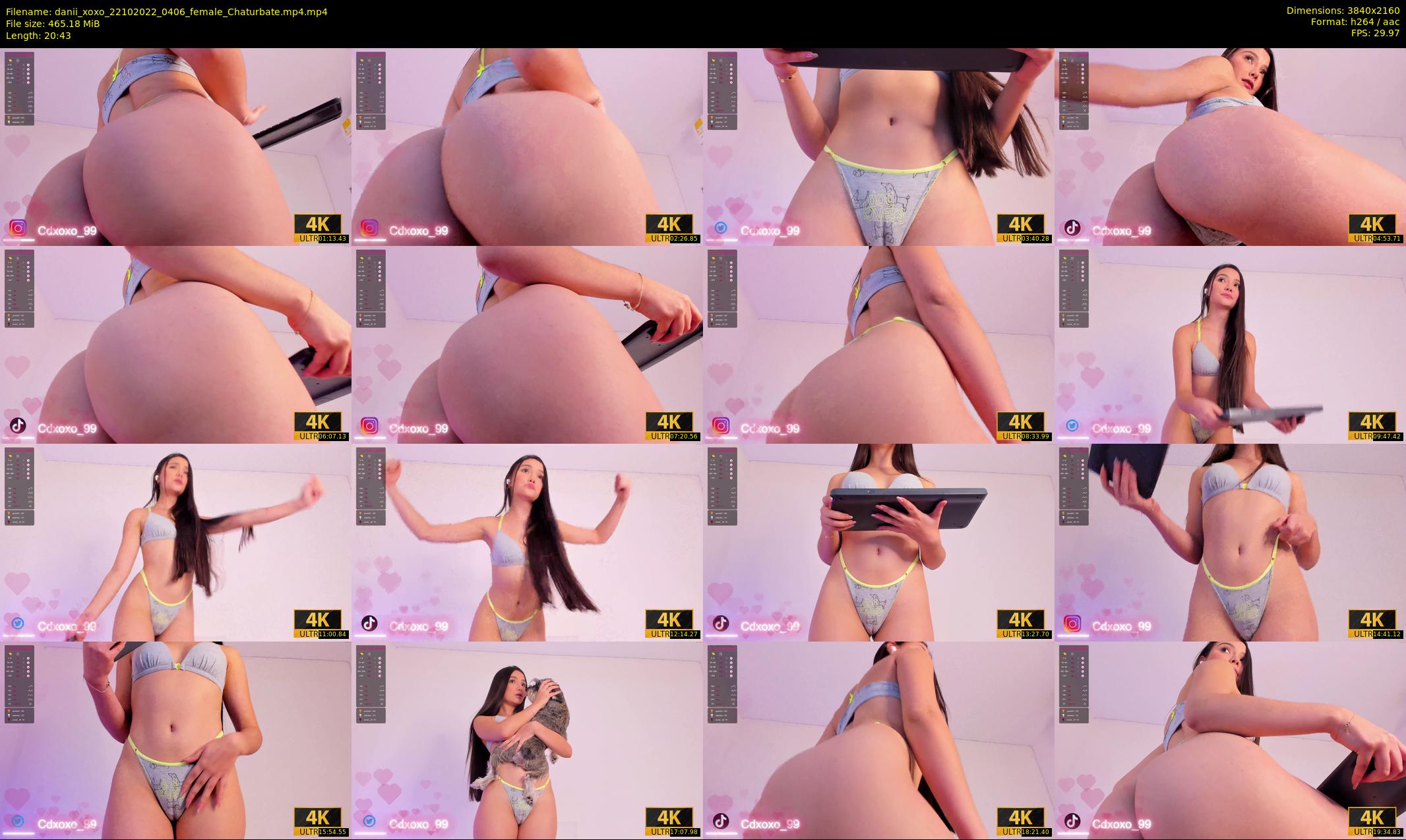 danii_xoxo — 21 minute Chaturbate female cam show recording, 4K, Oct 22, 2022