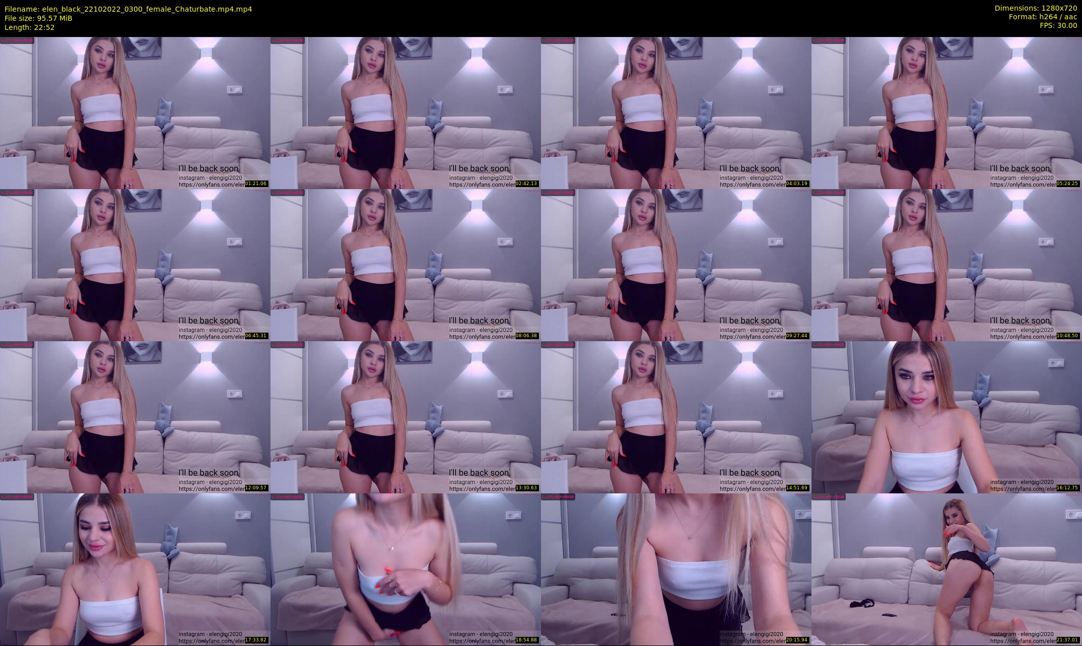 elen_black — 23 minute Chaturbate female cam show recording, 720p, Oct 22, 2022