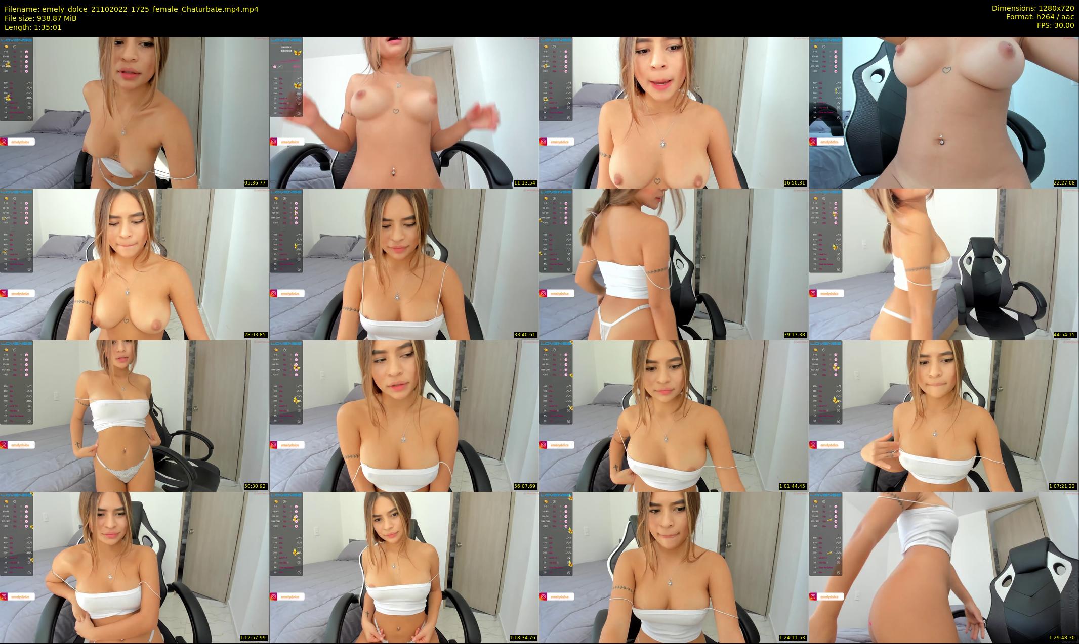 emely_dolce — 96 minute Chaturbate female cam show recording, 720p, Oct 21, 2022