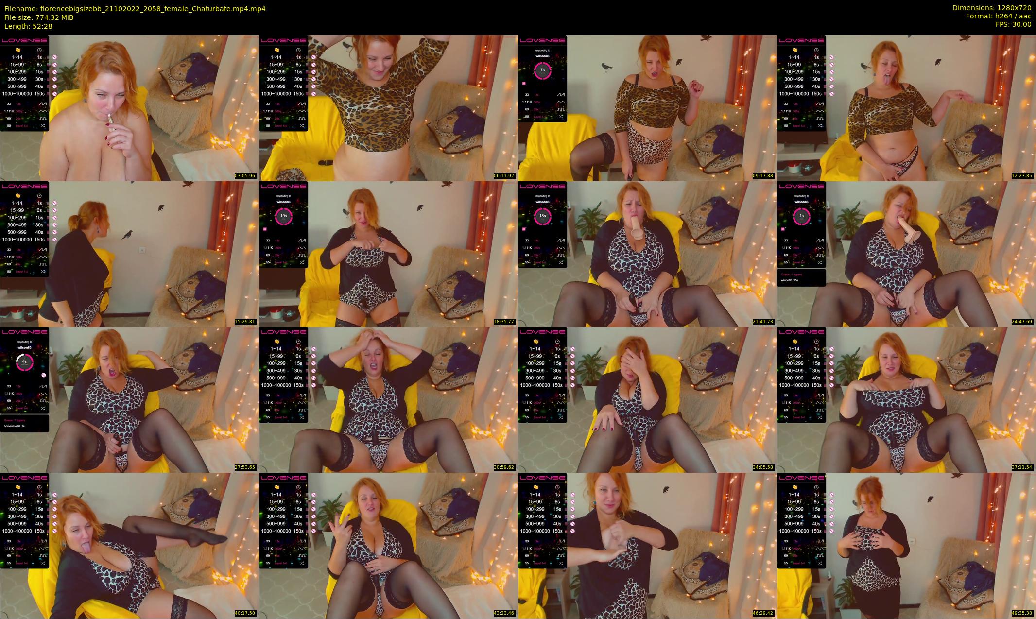florencebigsizebb — 53 minute Chaturbate female cam show recording, 720p, Oct 21, 2022