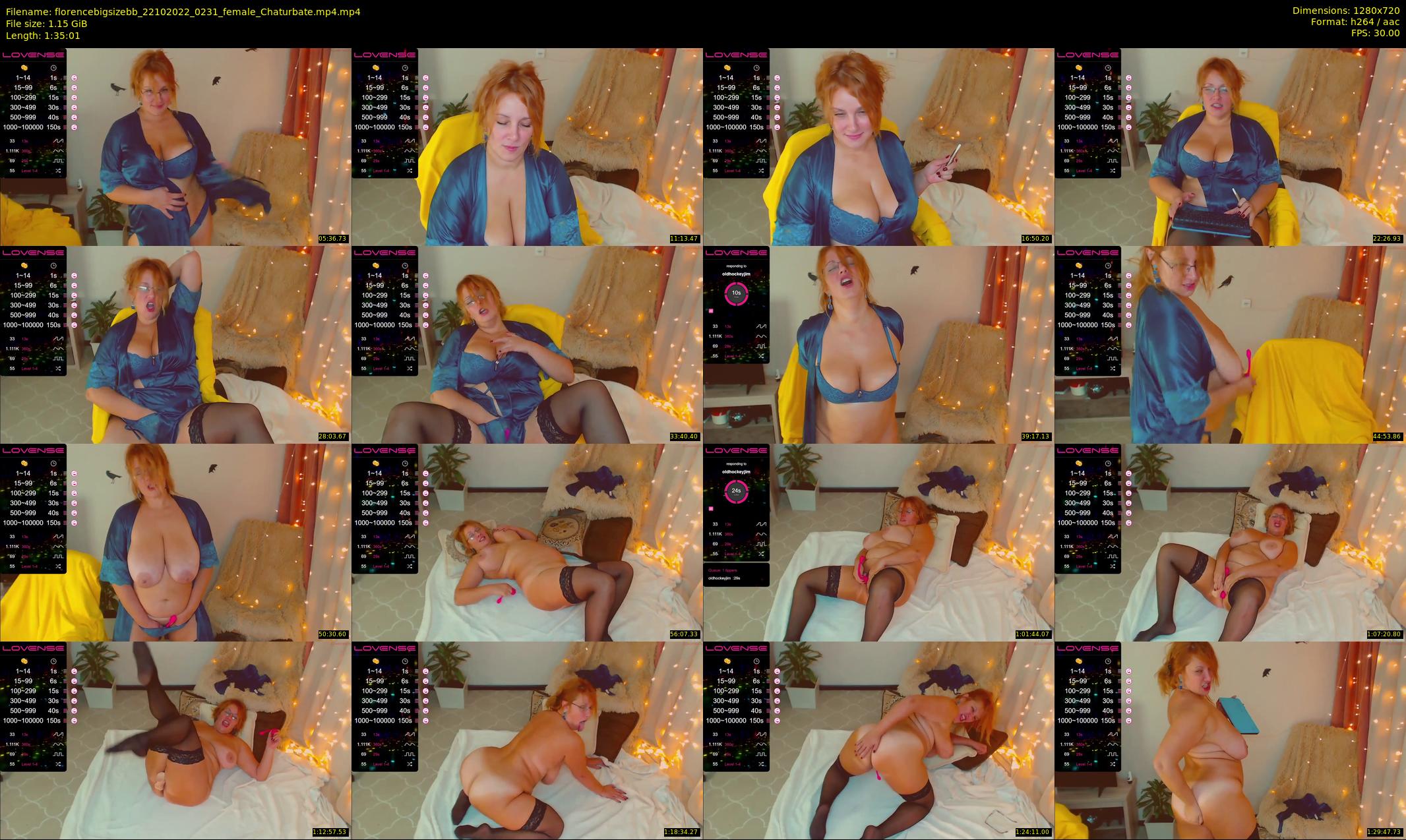 florencebigsizebb — 96 minute Chaturbate female cam show recording, 720p, Oct 22, 2022