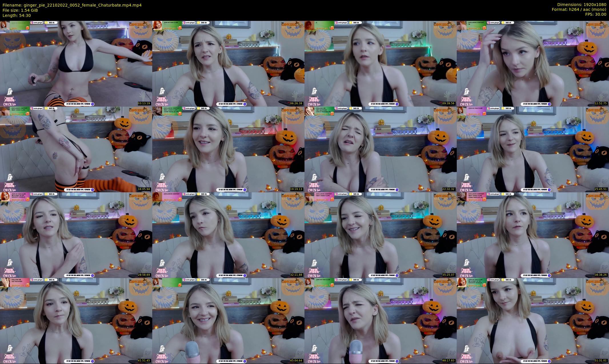 ginger_pie — 55 minute Chaturbate female cam show recording, 1080p, Oct 22, 2022