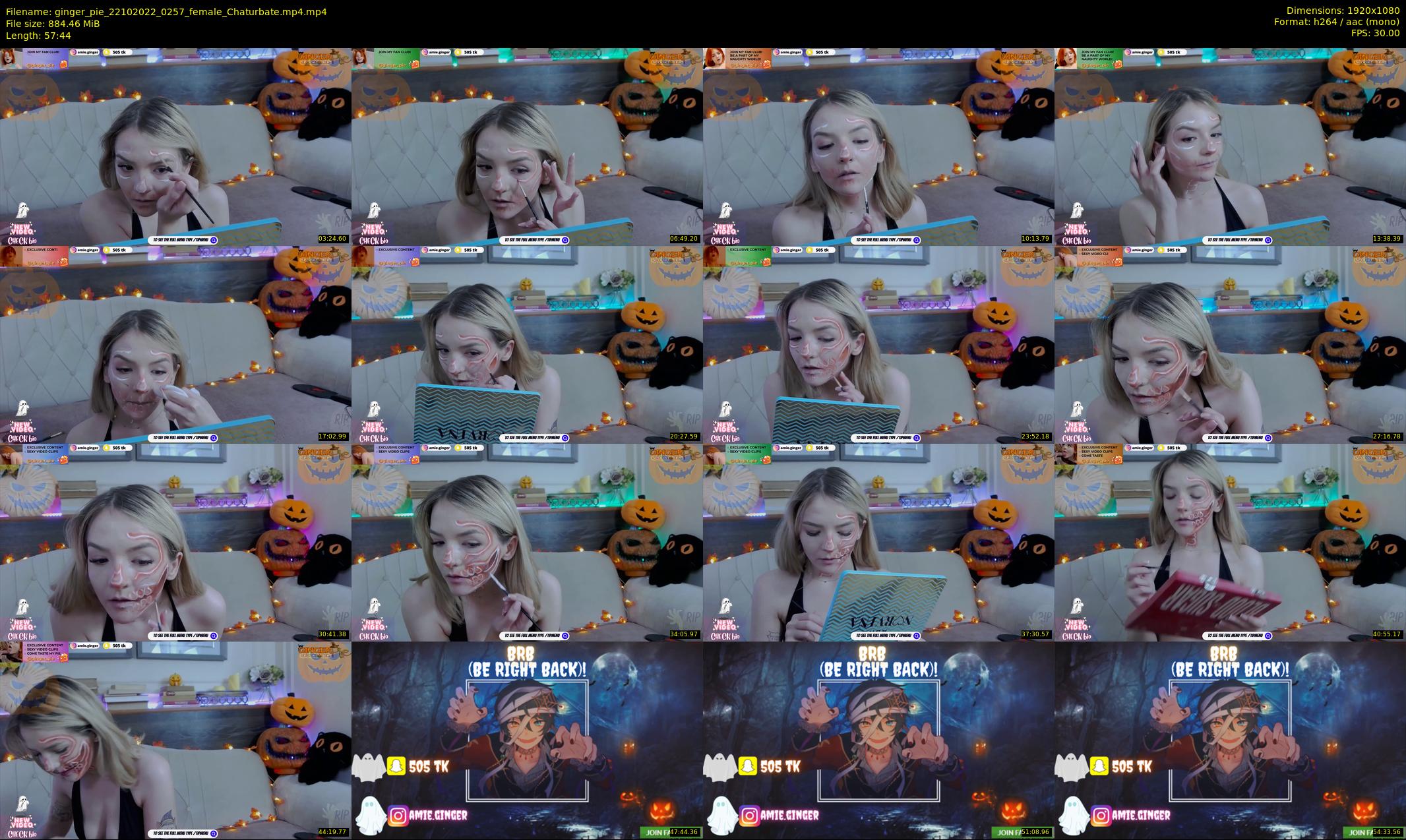 ginger_pie — 58 minute Chaturbate female cam show recording, 1080p, Oct 22, 2022
