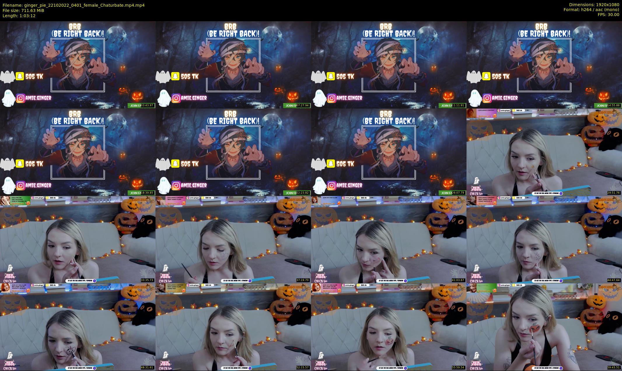 ginger_pie — 64 minute Chaturbate female cam show recording, 1080p, Oct 22, 2022