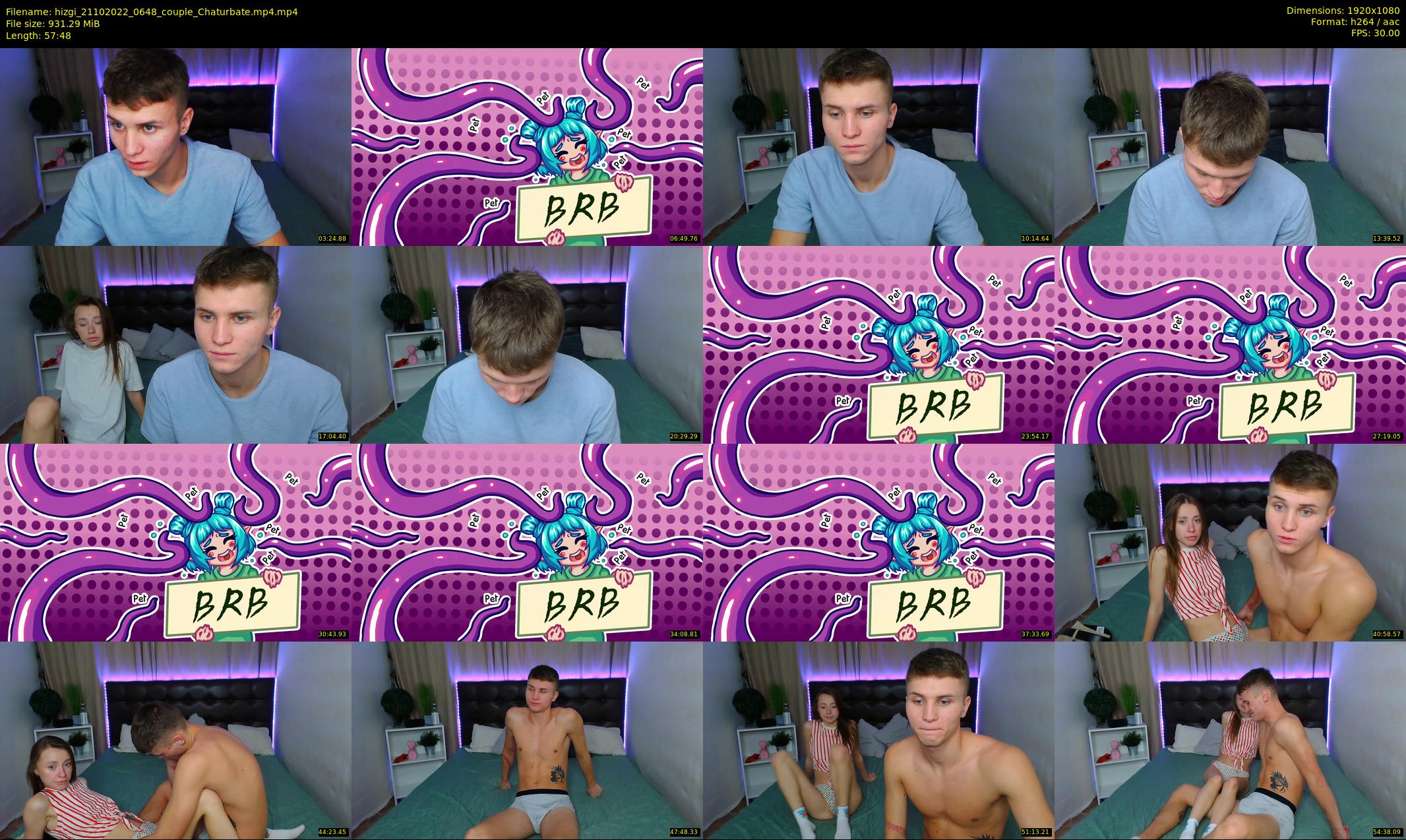 hizgi — 58 minute Chaturbate couple cam show recording, 1080p, Oct 21, 2022