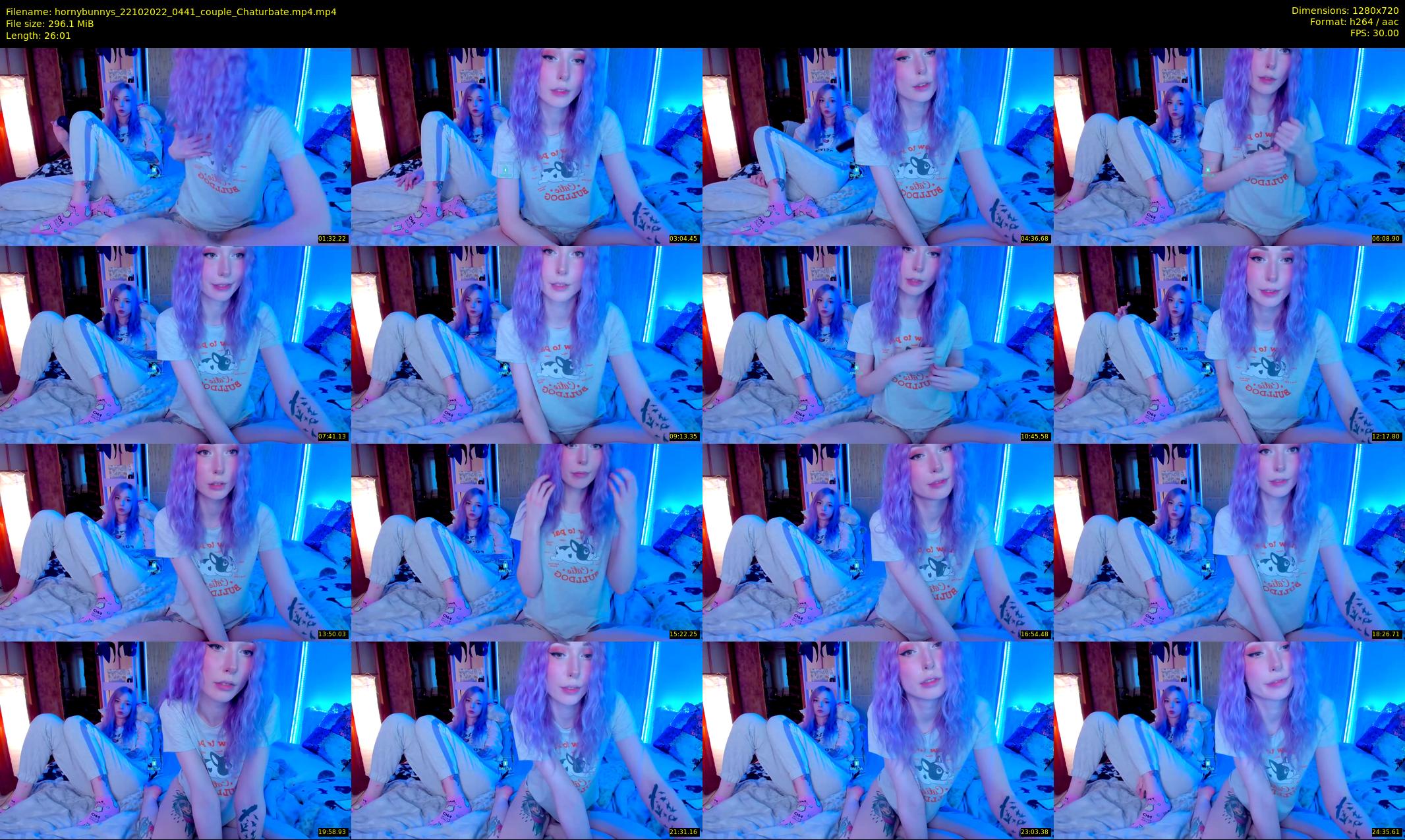 hornybunnys — 27 minute Chaturbate couple cam show recording, 720p, Oct 22, 2022