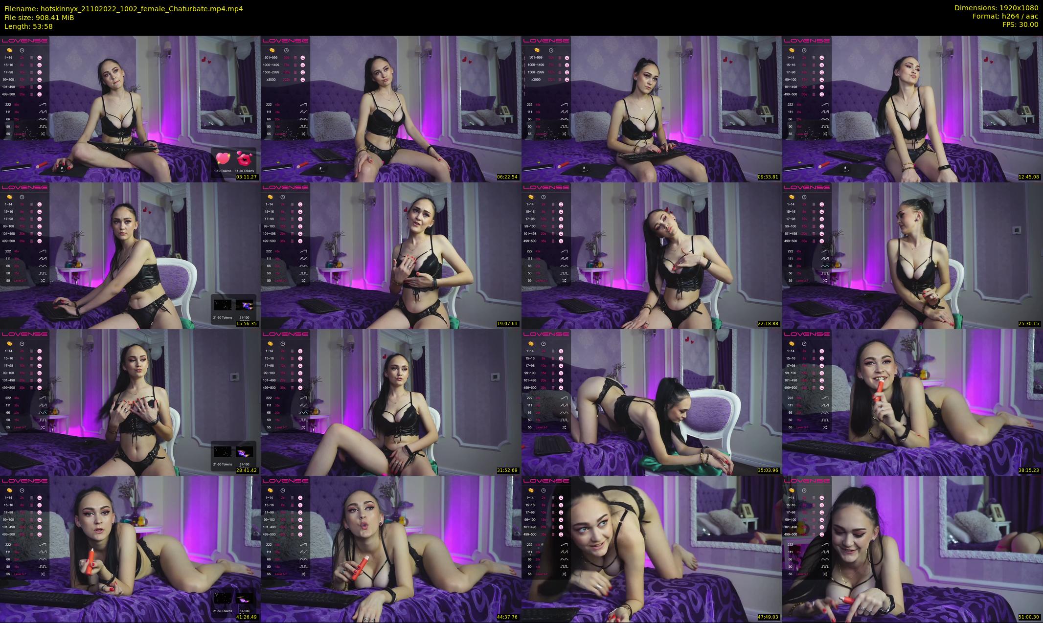 hotskinnyx — 54 minute Chaturbate female cam show recording, 1080p, Oct 21, 2022