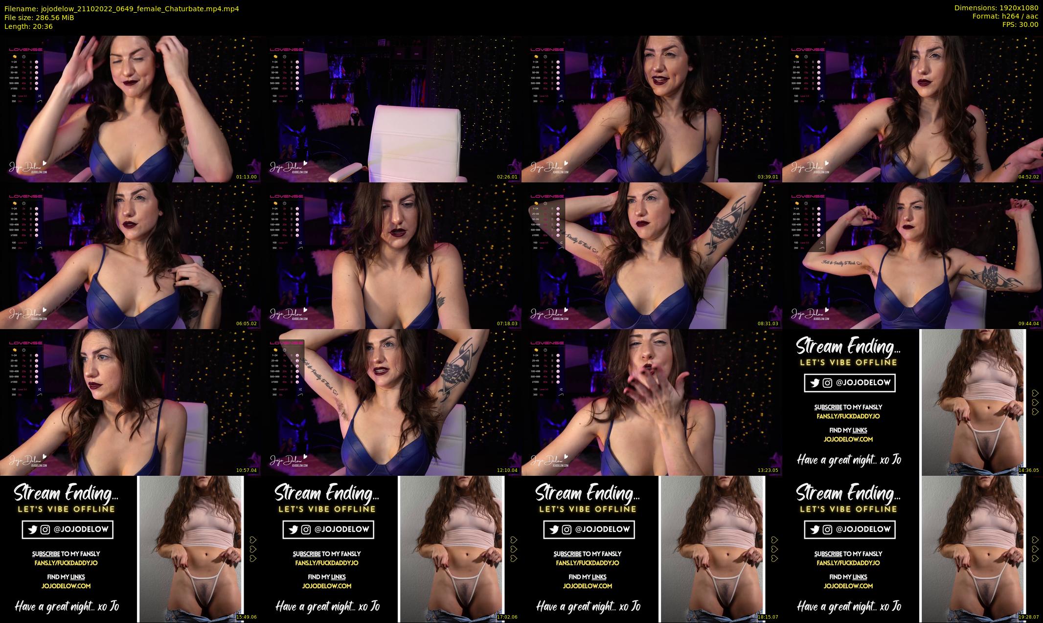jojodelow — 21 minute Chaturbate female cam show recording, 1080p, Oct 21, 2022