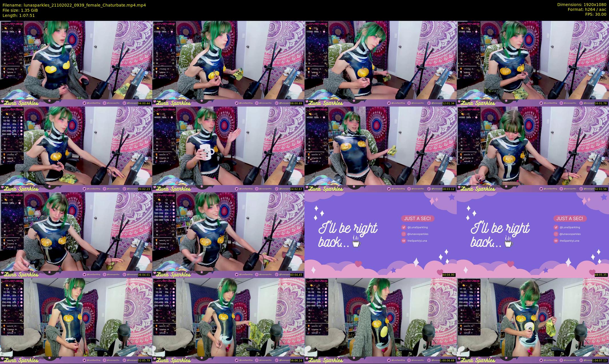 lunasparkles — 68 minute Chaturbate female cam show recording, 1080p, Oct 21, 2022