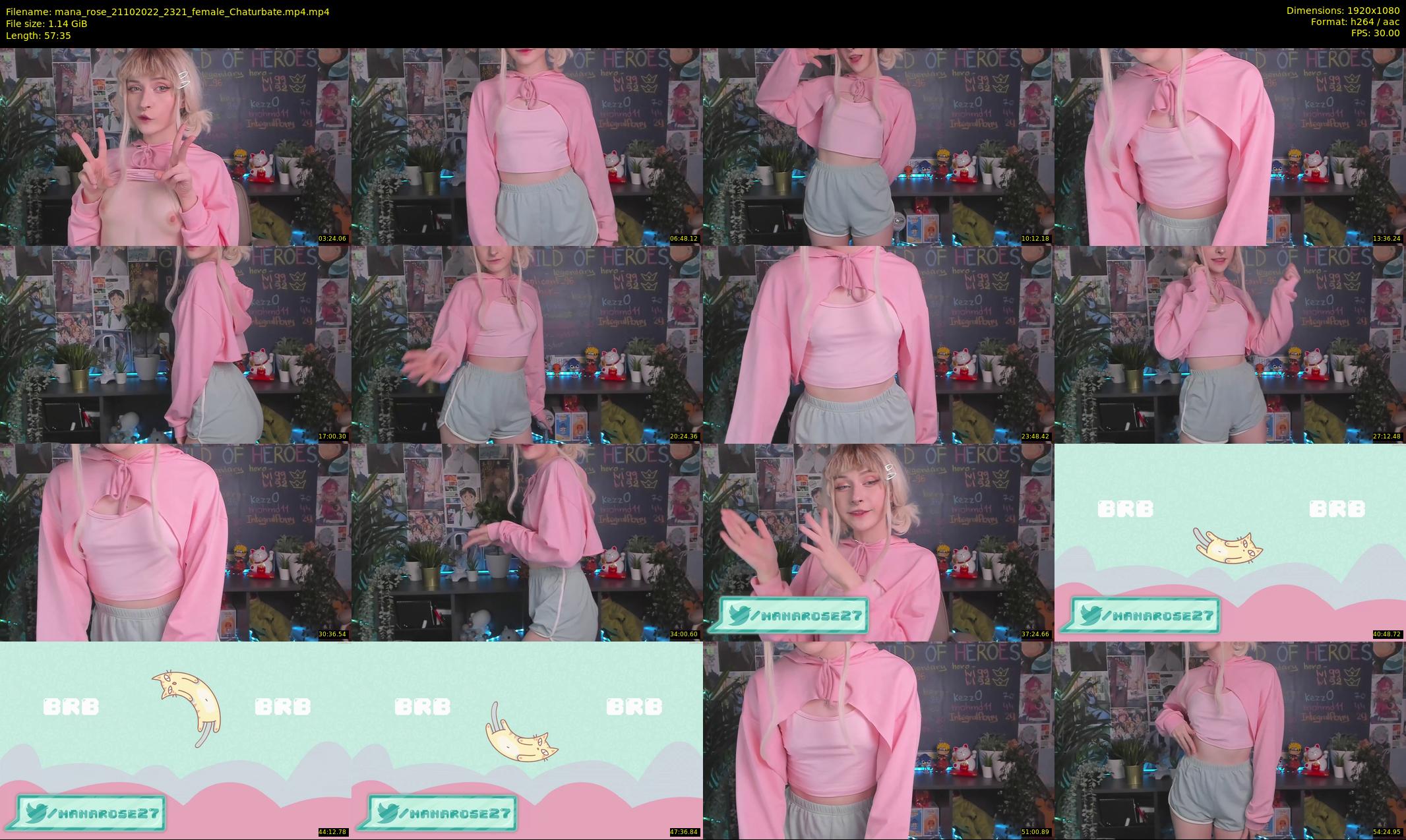 mana_rose — 58 minute Chaturbate female cam show recording, 1080p, Oct 21, 2022