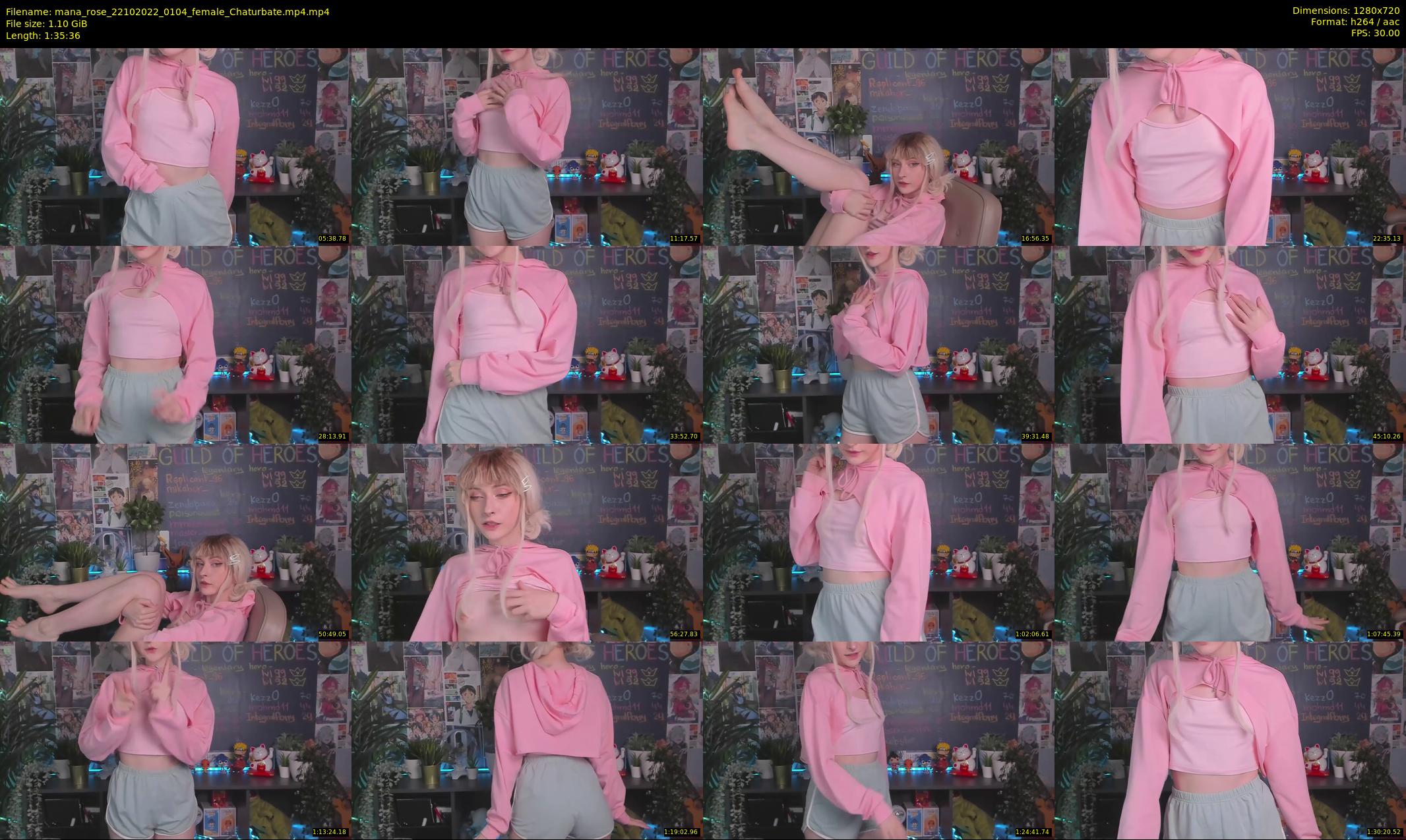 mana_rose — 96 minute Chaturbate female cam show recording, 720p, Oct 22, 2022