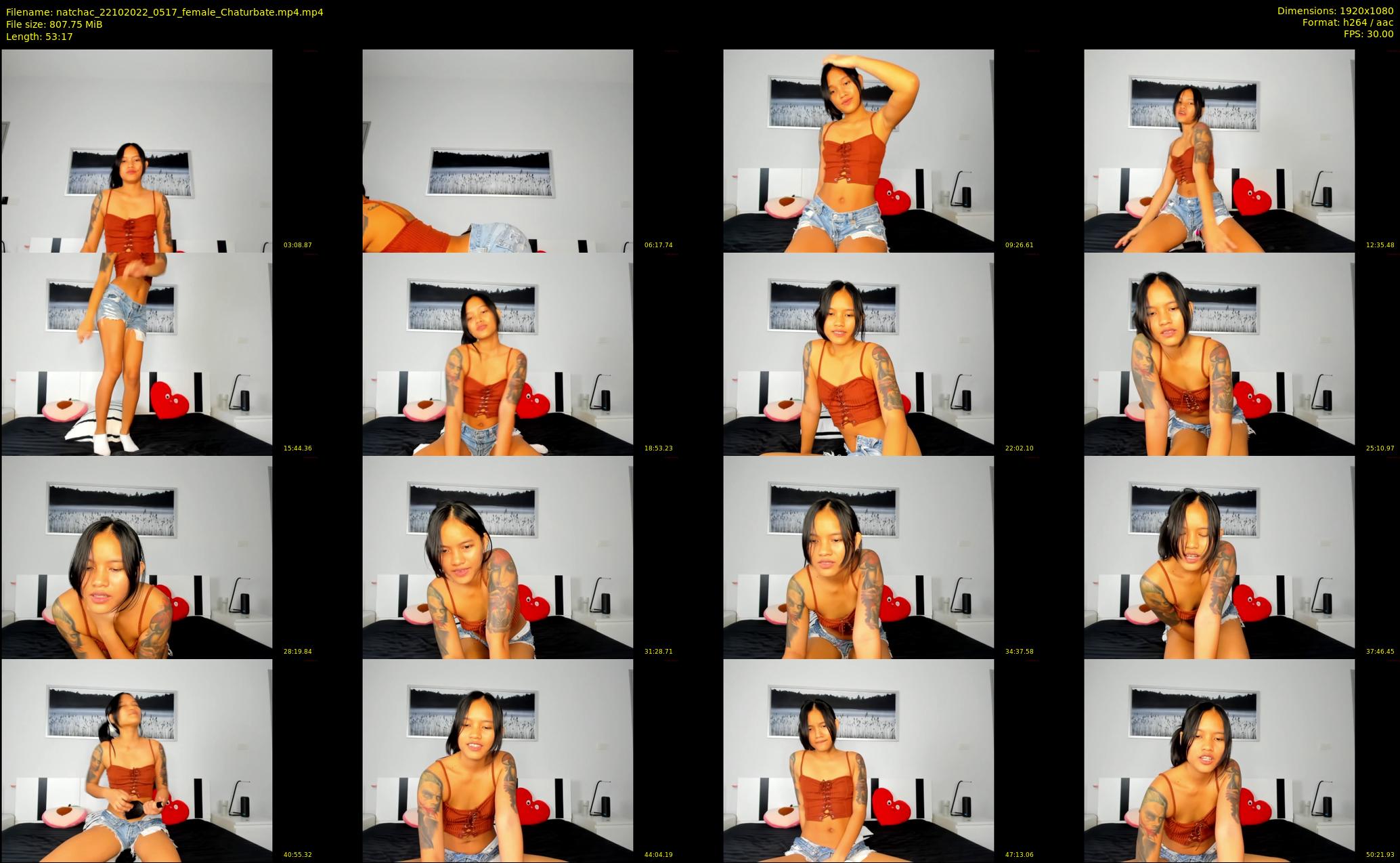 natchac — 54 minute Chaturbate female cam show recording, 1080p, Oct 22, 2022