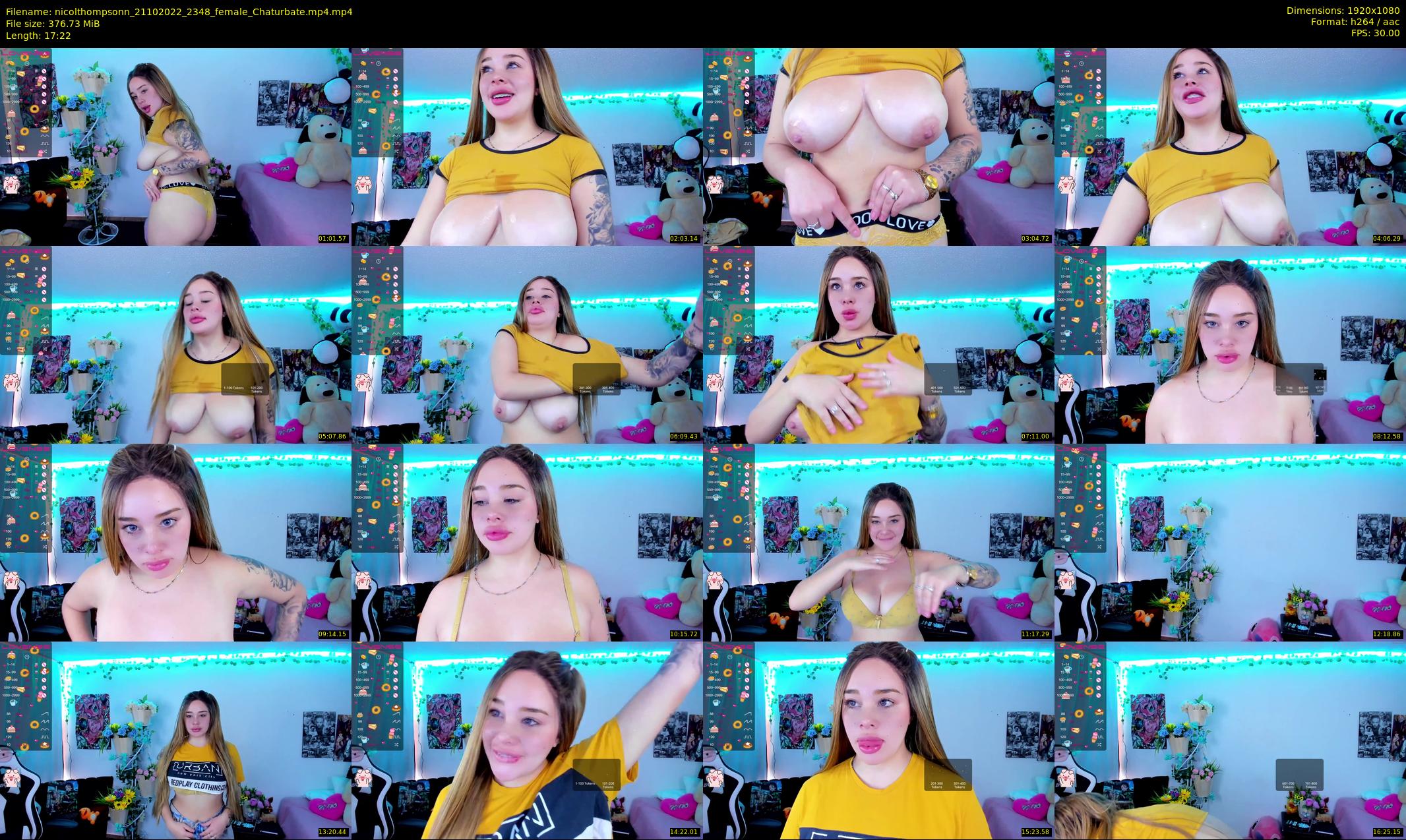nicolthompsonn — 18 minute Chaturbate female cam show recording, 1080p, Oct 21, 2022