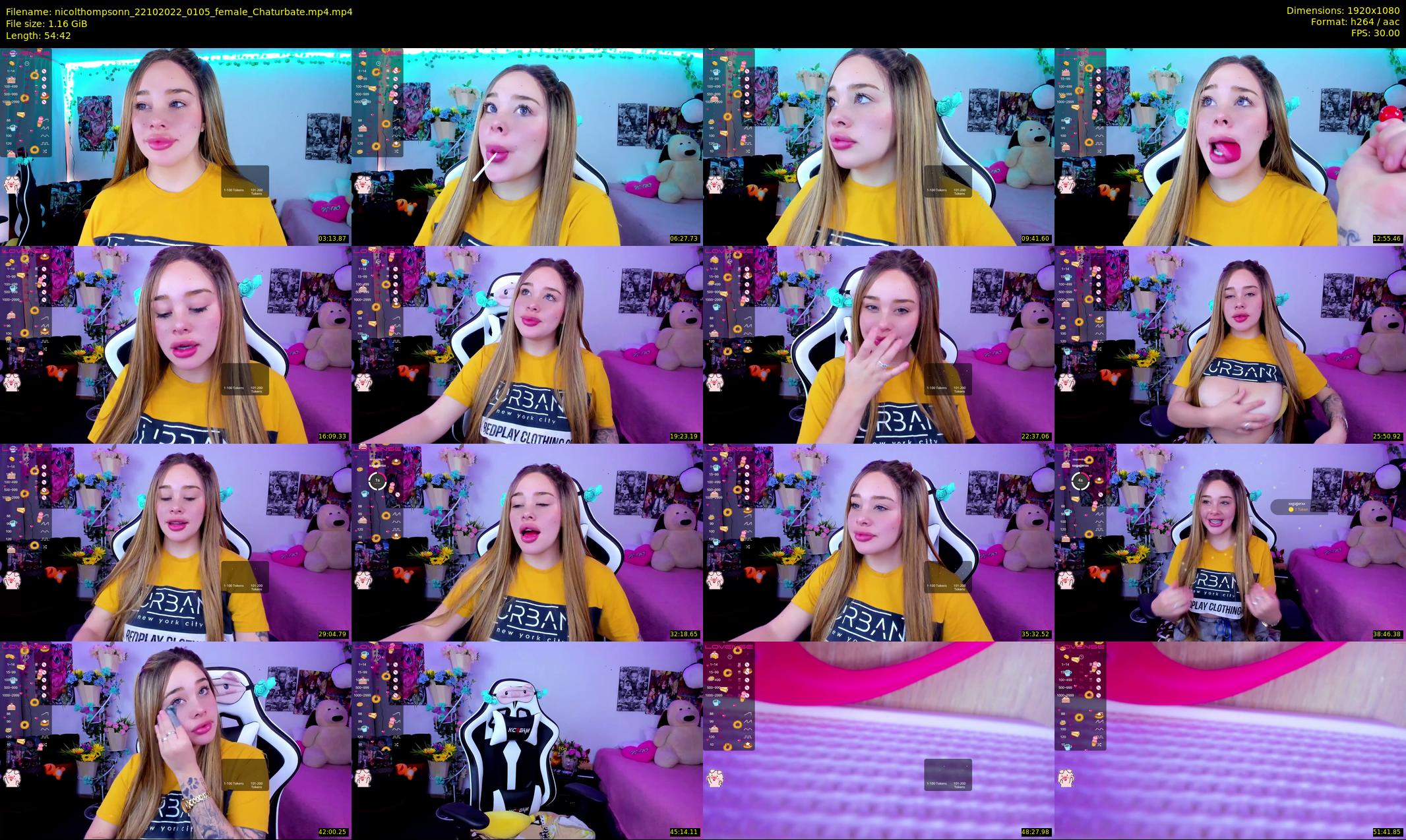 nicolthompsonn — 55 minute Chaturbate female cam show recording, 1080p, Oct 22, 2022