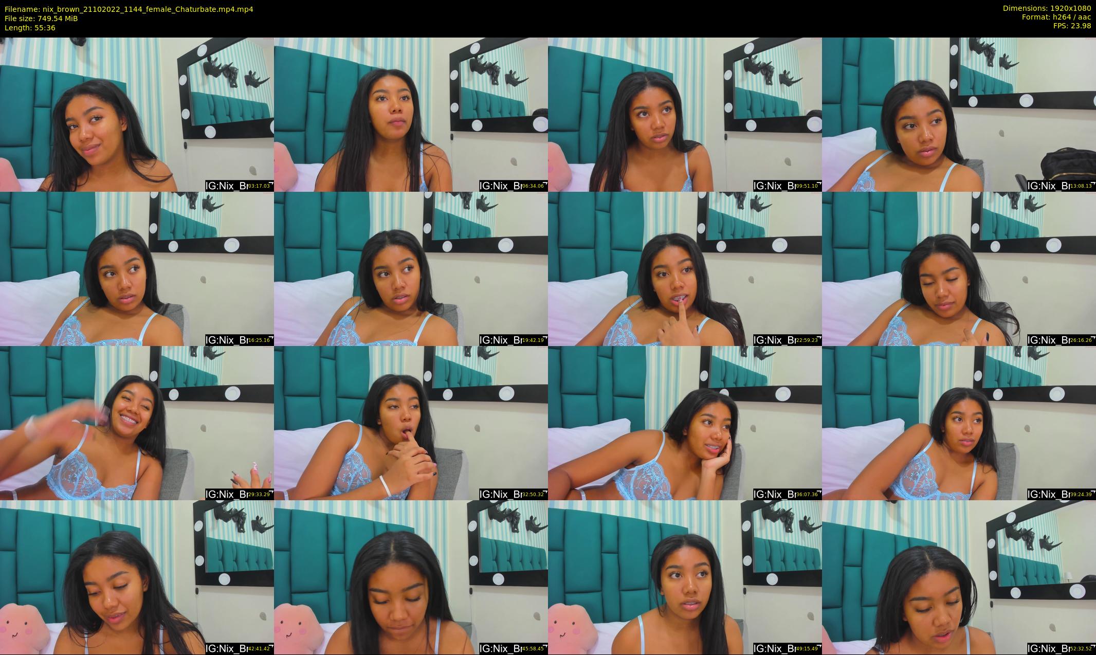 nix_brown — 56 minute Chaturbate female cam show recording, 1080p, Oct 21, 2022