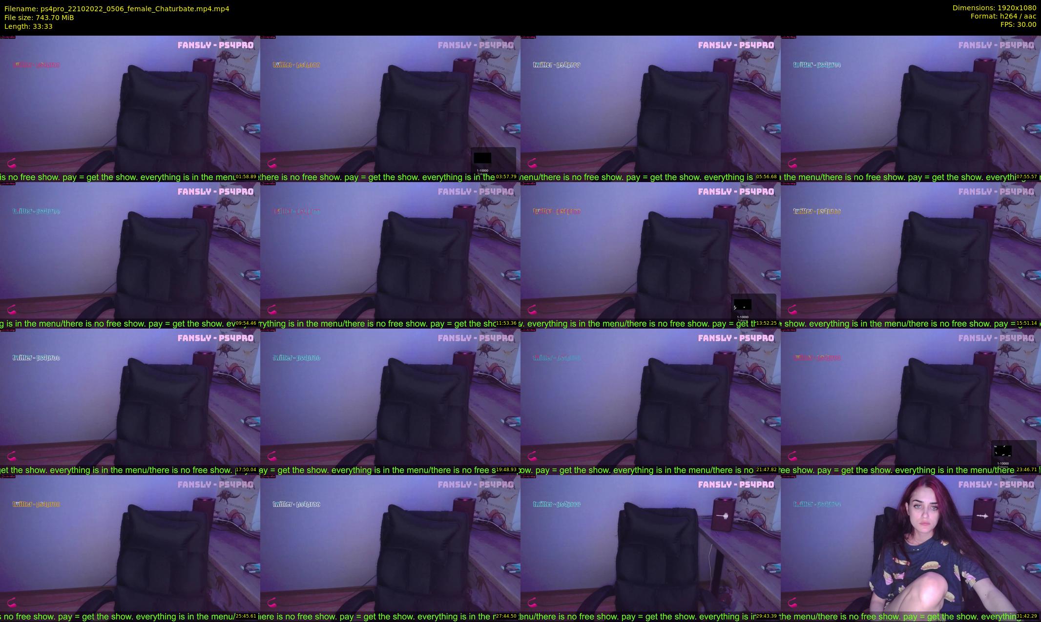 ps4pro — 34 minute Chaturbate female cam show recording, 1080p, Oct 22, 2022