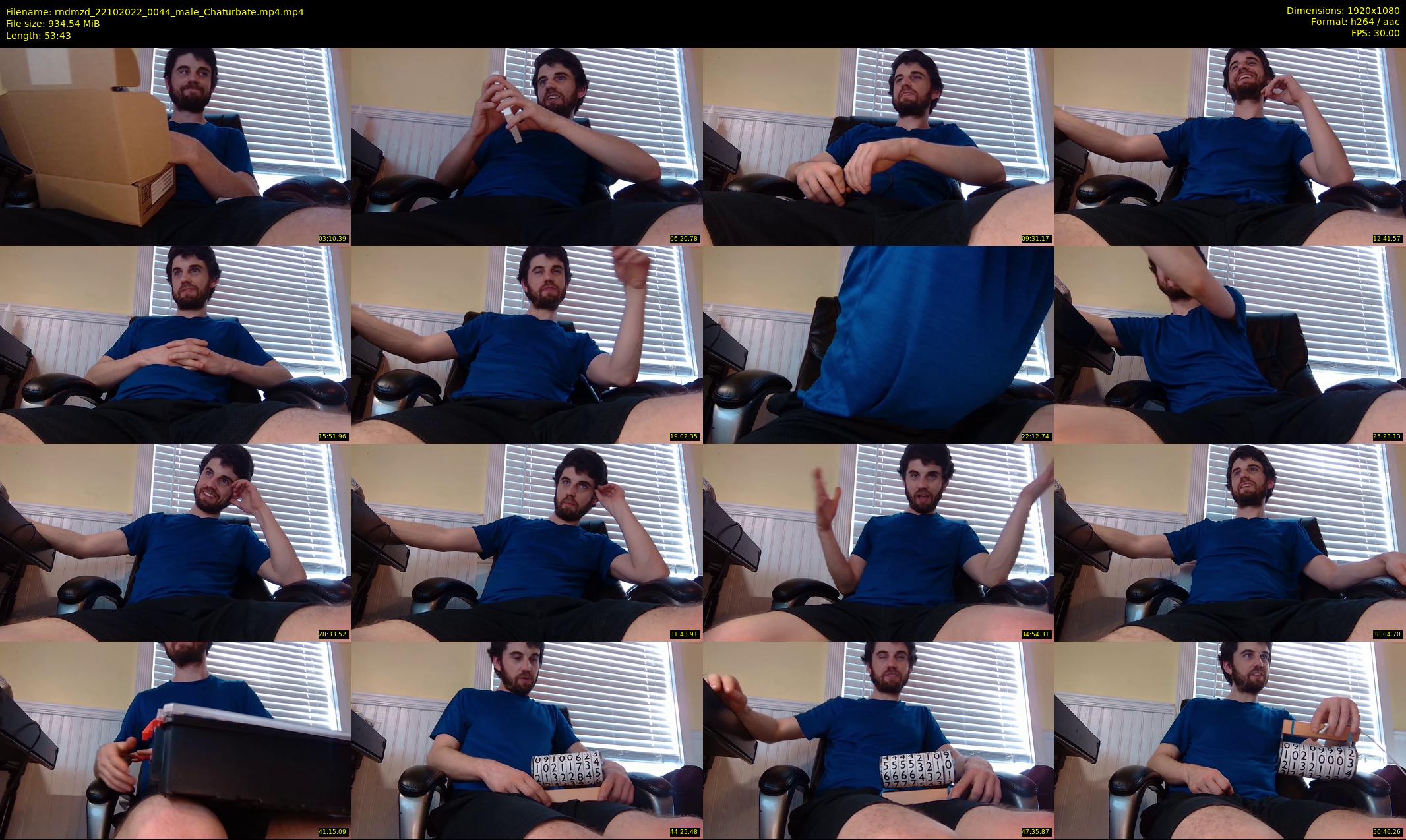 rndmzd — 54 minute Chaturbate male cam show recording, 1080p, Oct 22, 2022