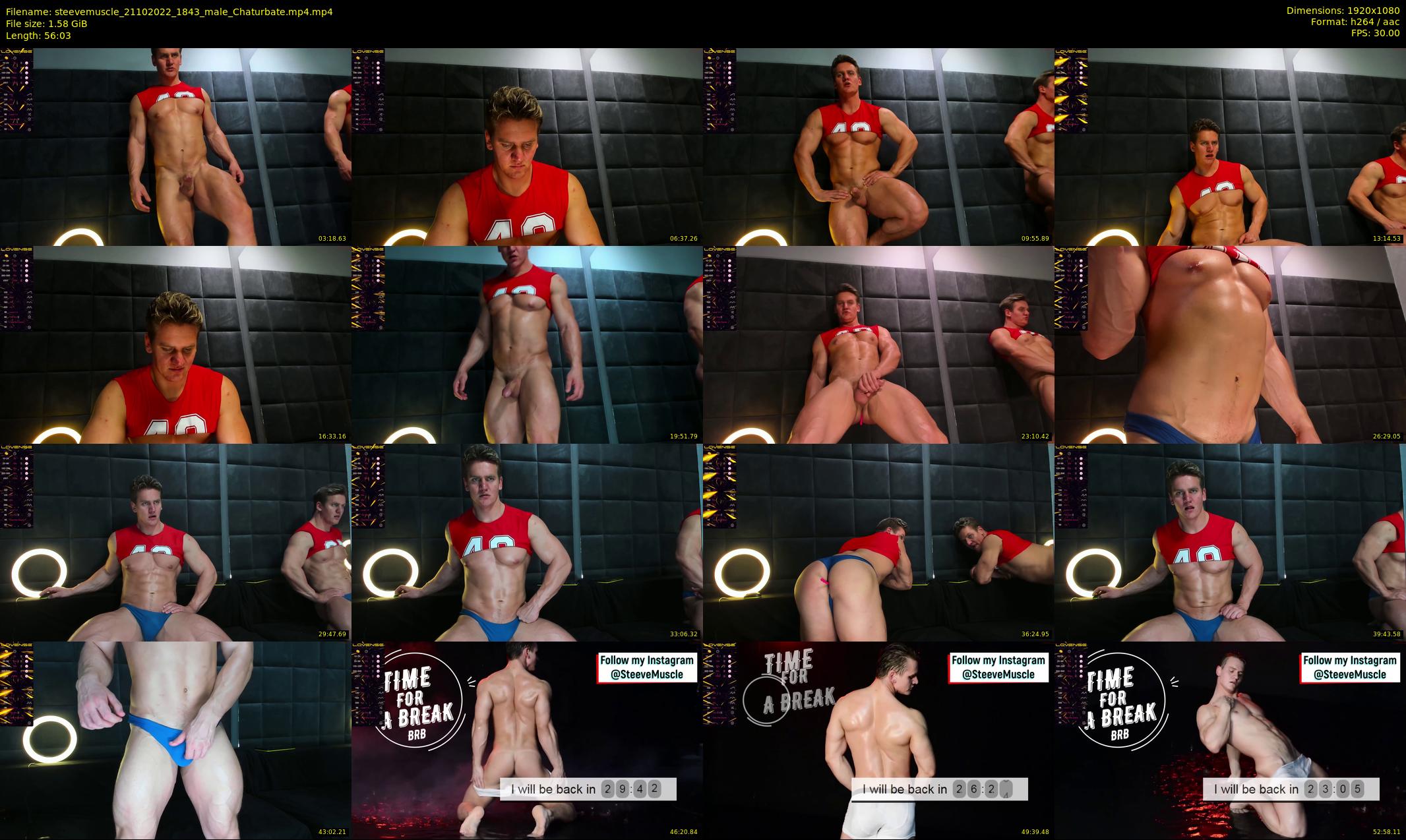 steevemuscle — 57 minute Chaturbate male cam show recording, 1080p, Oct 21, 2022