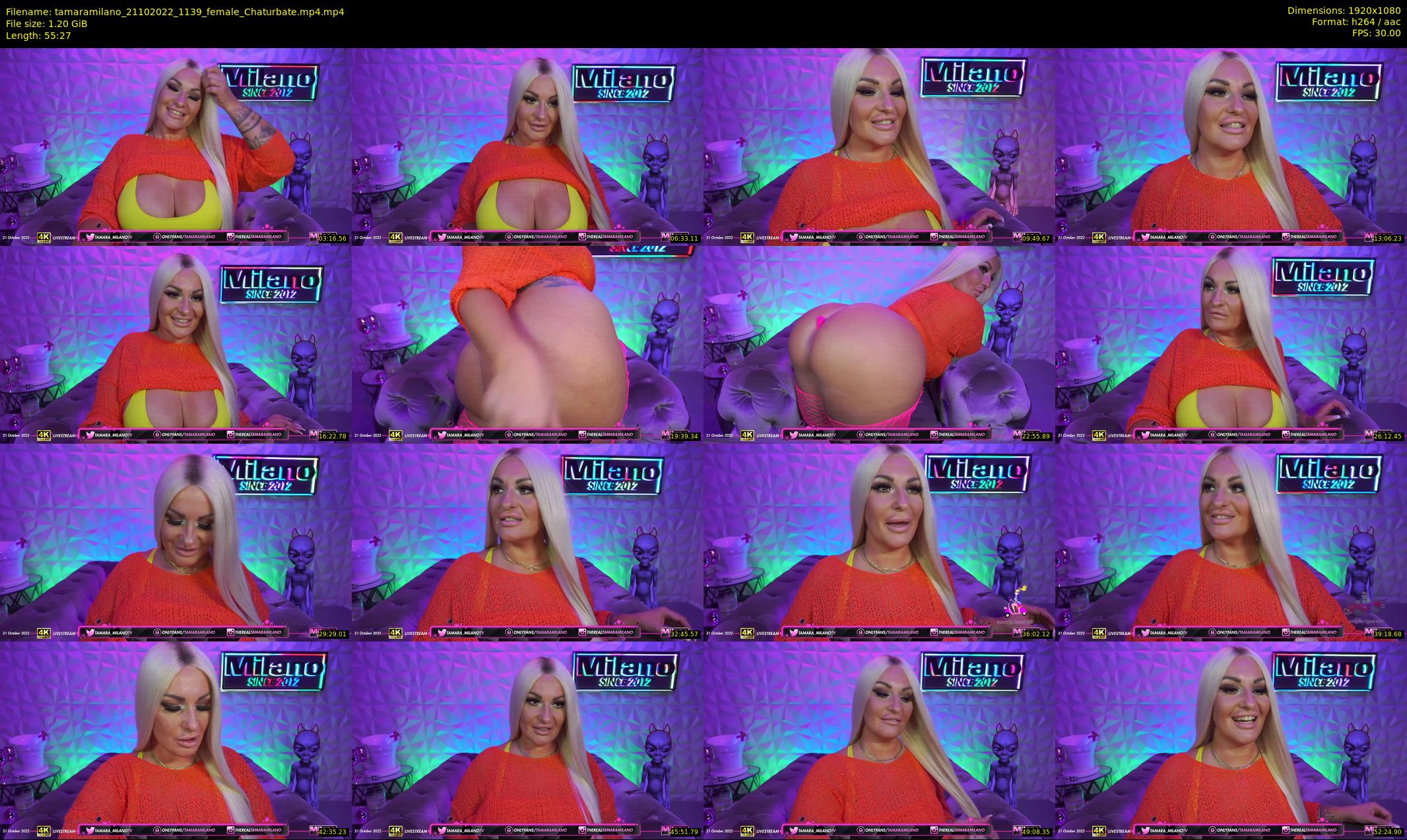 tamaramilano — 56 minute Chaturbate female cam show recording, 1080p, Oct 21, 2022