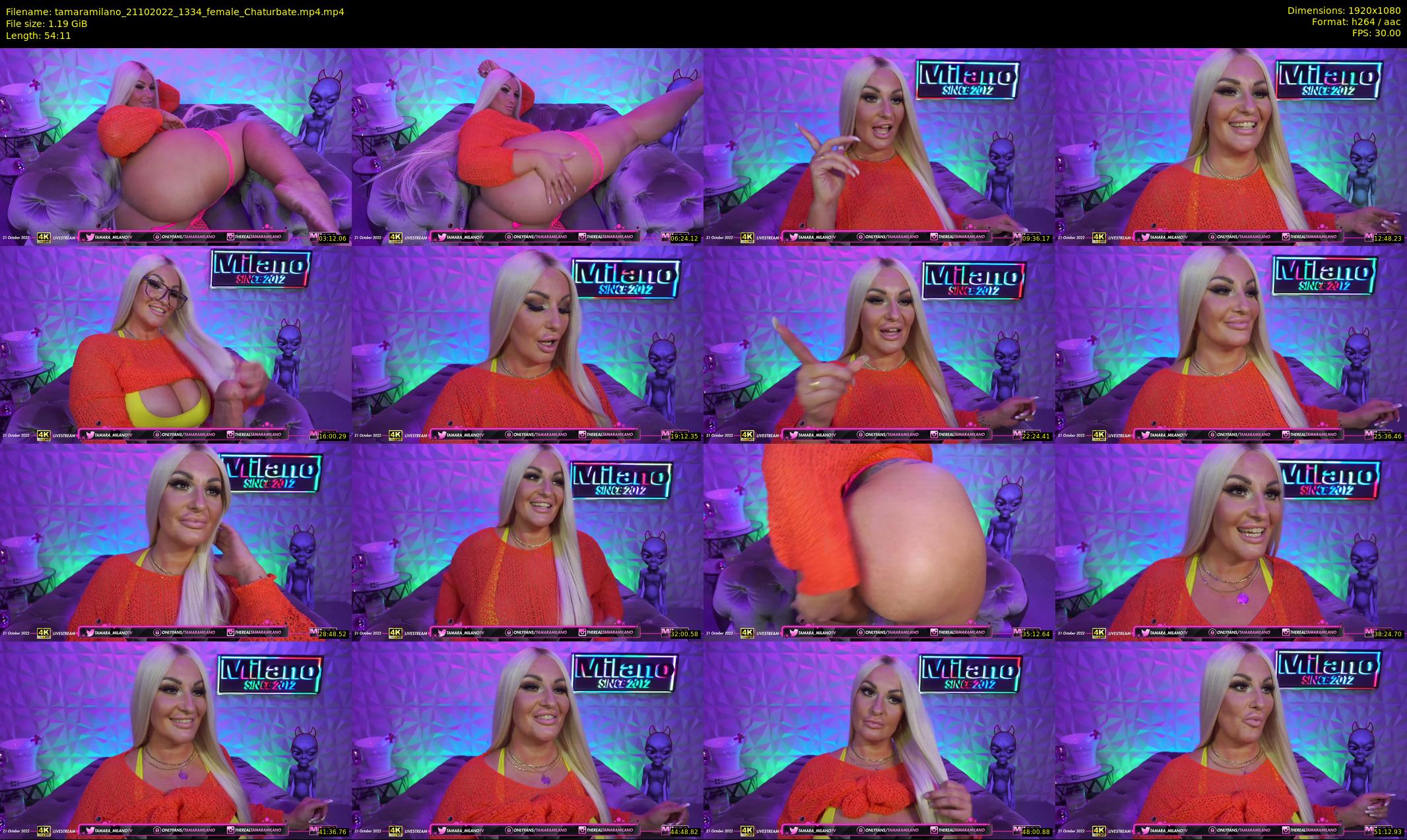 tamaramilano — 55 minute Chaturbate female cam show recording, 1080p, Oct 21, 2022