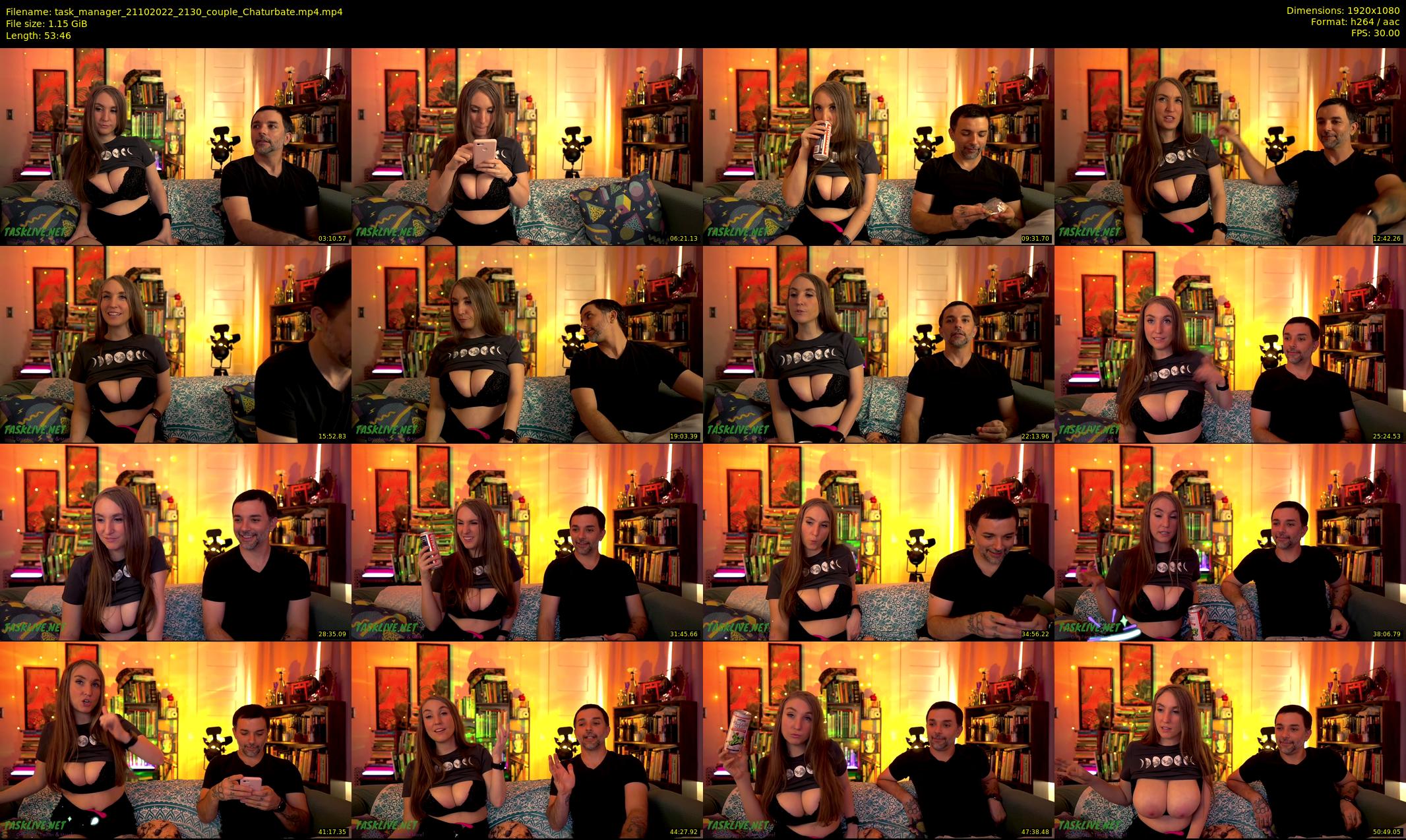 task_manager — 54 minute Chaturbate couple cam show recording, 1080p, Oct 21, 2022