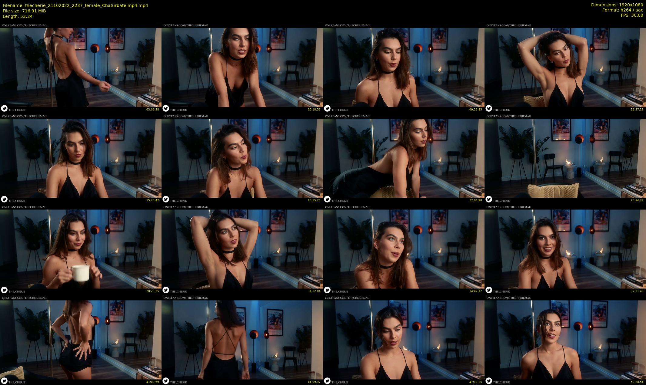thecherie — 54 minute Chaturbate female cam show recording, 1080p, Oct 21, 2022