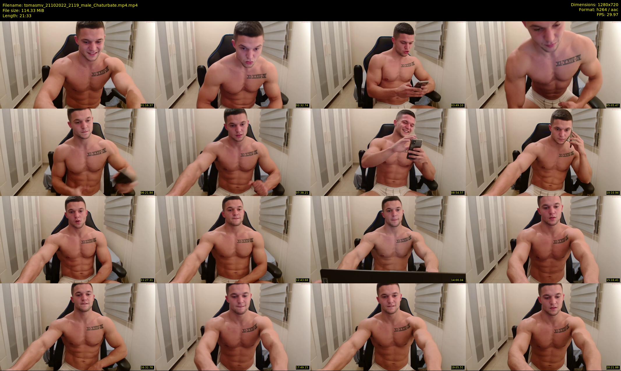 tomasmv — 22 minute Chaturbate male cam show recording, 720p, Oct 21, 2022