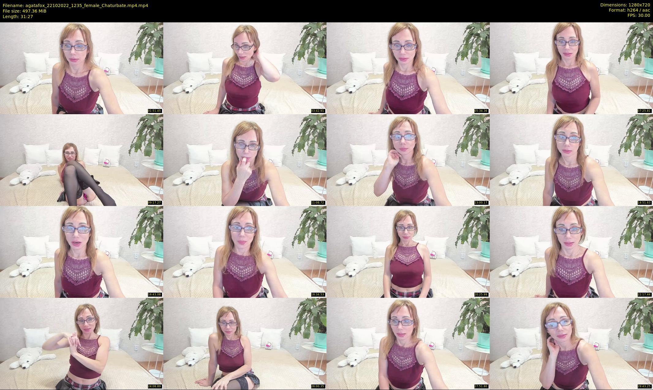 agatafox — 32 minute Chaturbate female cam show recording, 720p, Oct 22, 2022