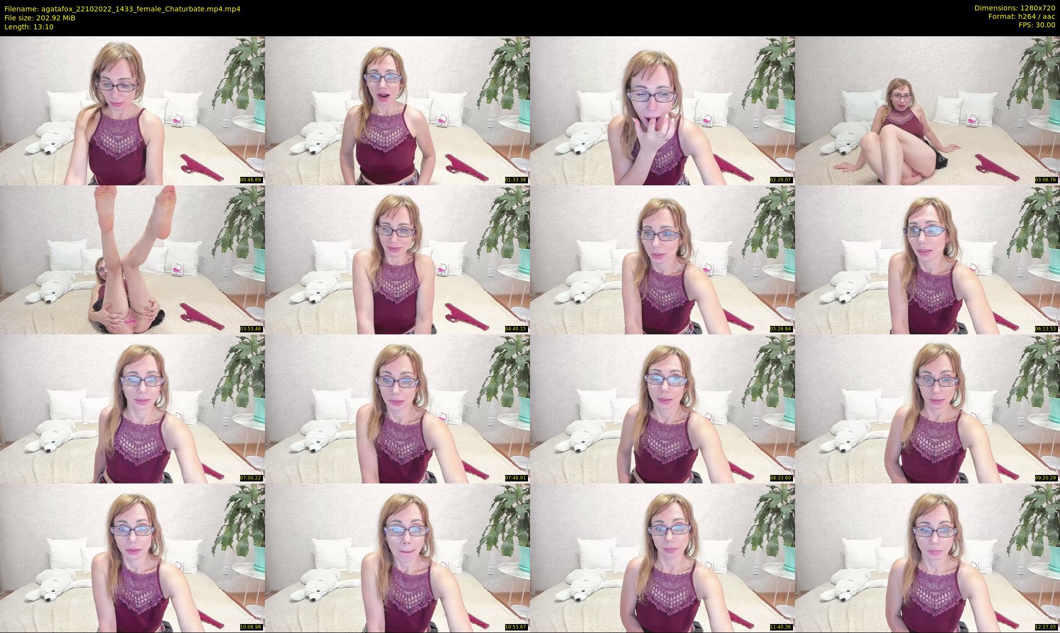 agatafox — 14 minute Chaturbate female cam show recording, 720p, Oct 22, 2022